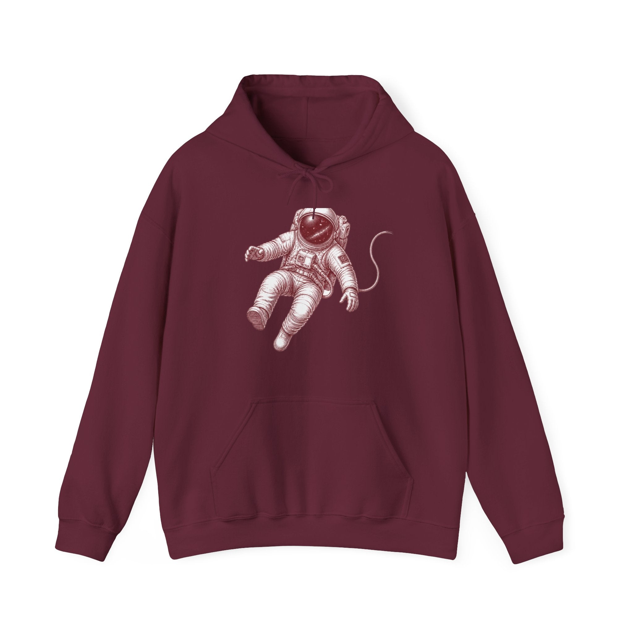 Matching Couple Sweatshirt - Astronaut & Planet Matching Couple Hooded Sweatshirt Vintage Art His Hers Wedding Gift - Design A
