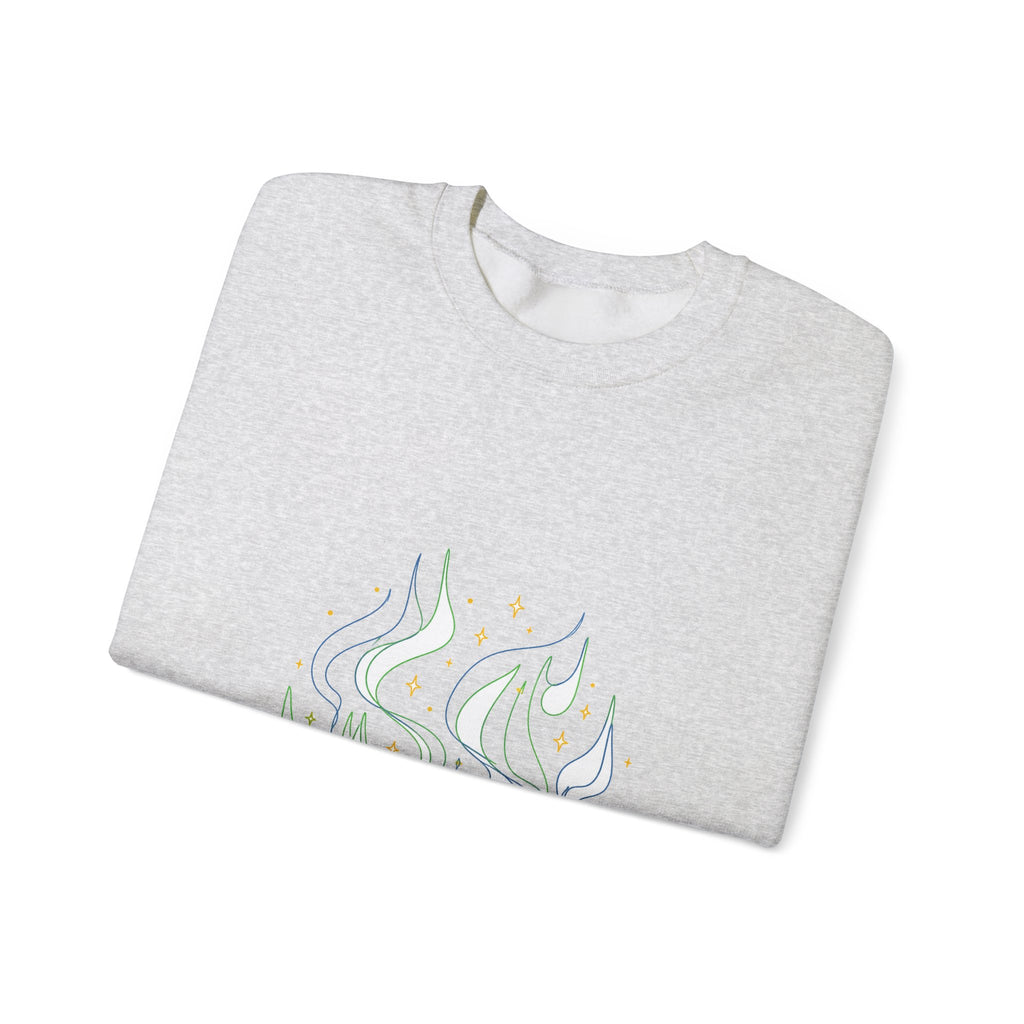 Matching Couple Sweatshirt - Aurora & Southern Cross Matching Couple Premium Fleece Sweatshirt Minimalist Art His Hers Christmas Gift - Design A