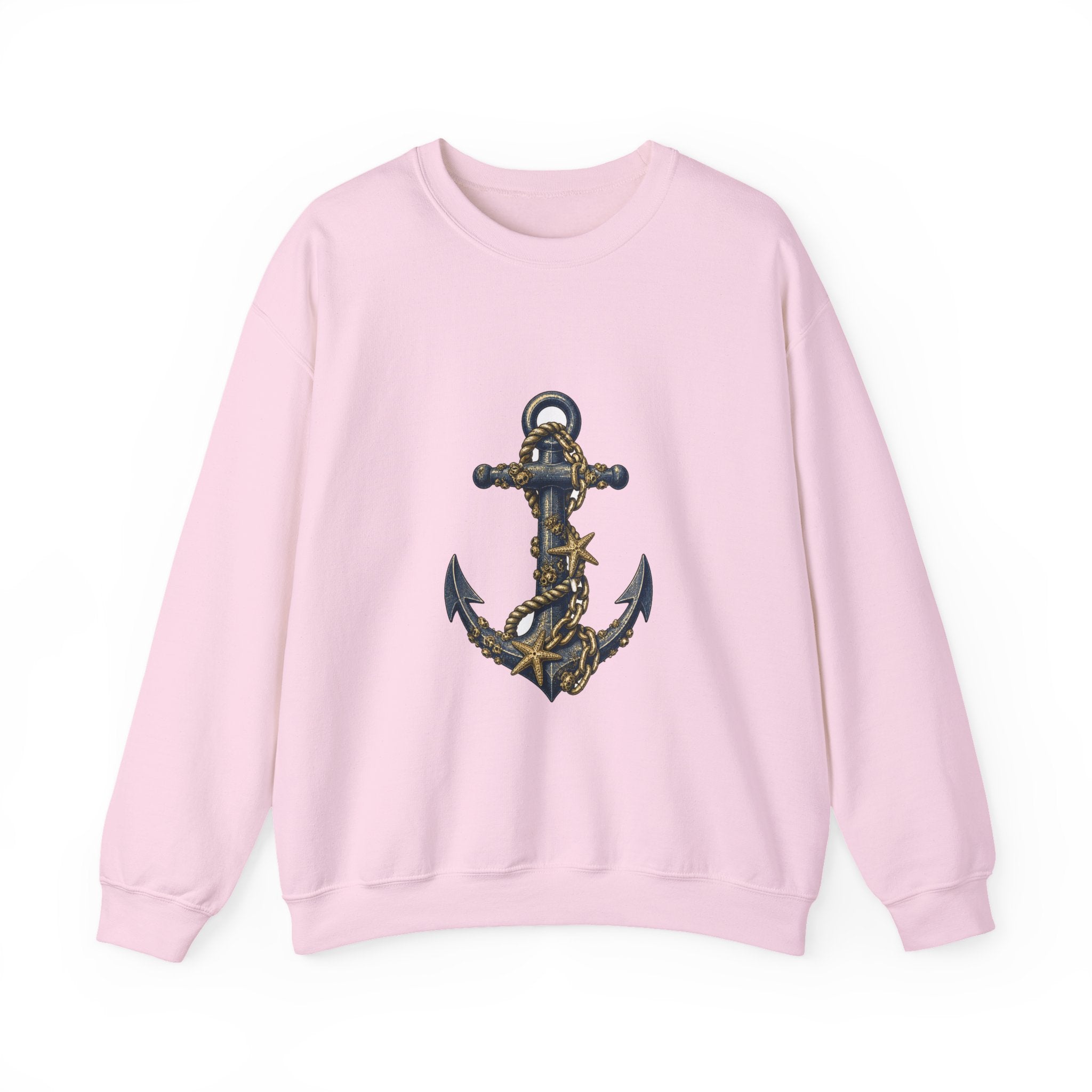 Matching Couple Sweatshirt - Anchor & Sail Matching Couple Comfort Colors Crew Vintage Art His Hers Honeymoon Gift - Design A