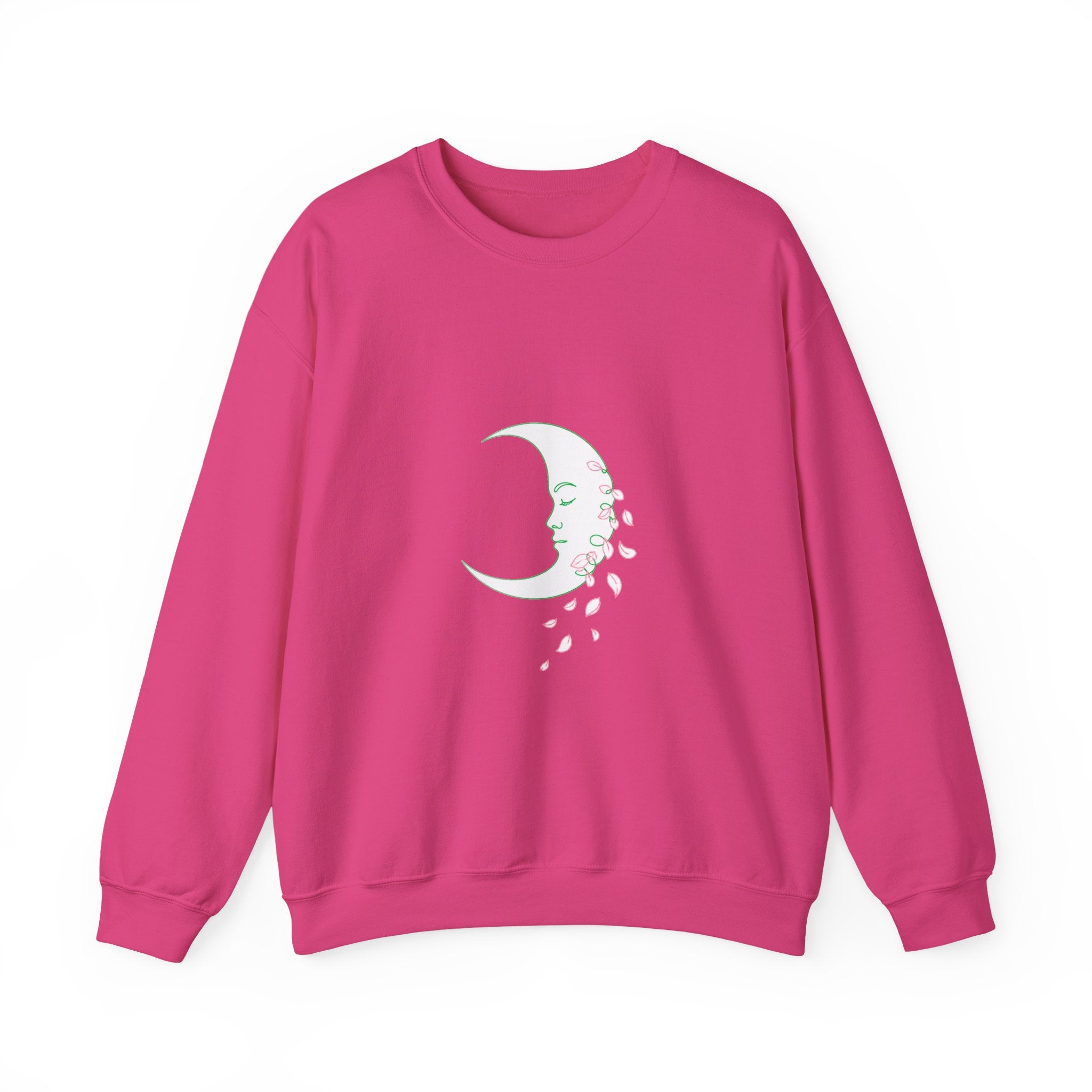 Matching Couple Sweatshirt - Waxing & Waning Moon Matching Couple Crewneck Sweatshirt Minimalist Art His Hers Valentine Gift - Design B