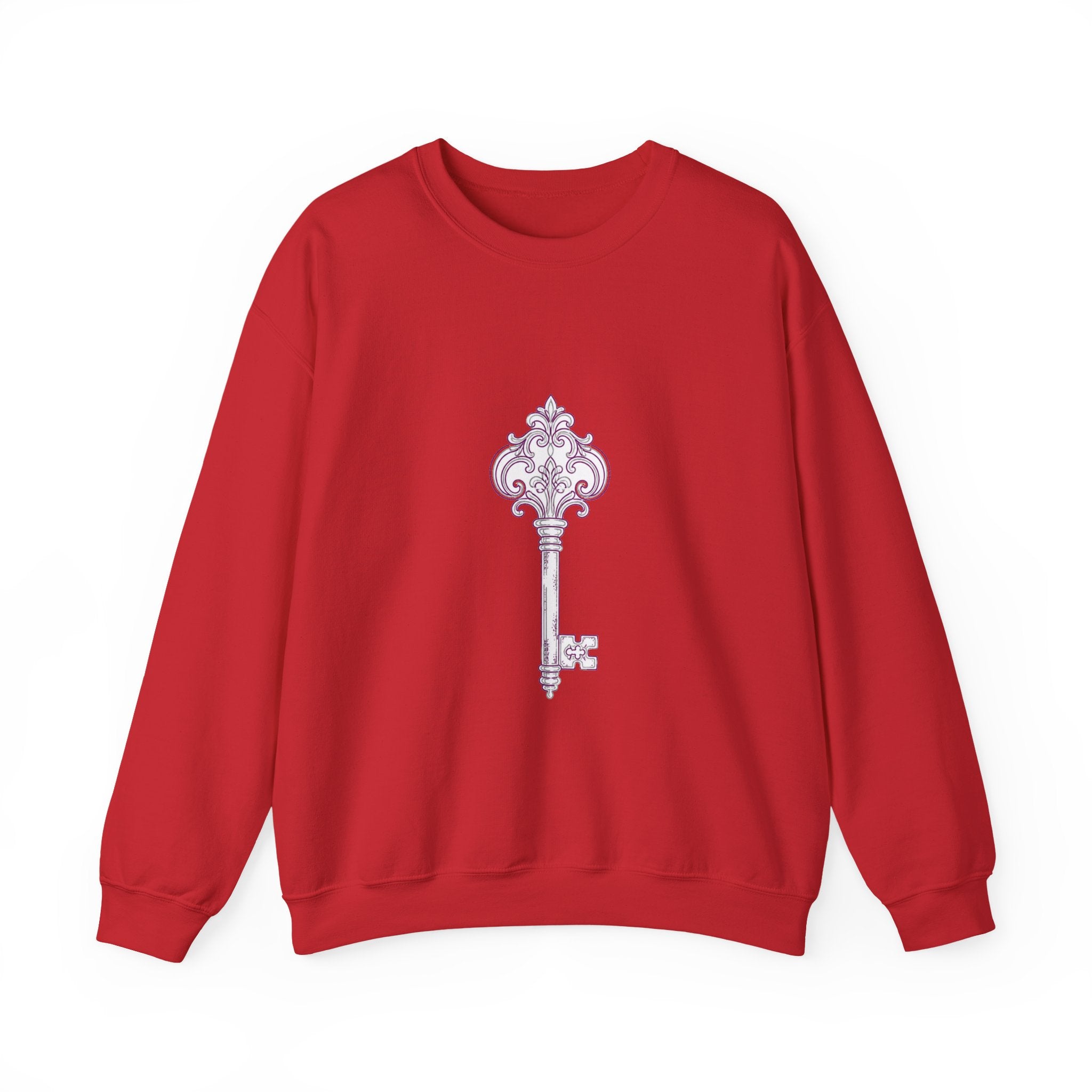 Matching Couple Sweatshirt - Key & Lock Matching Couple Premium Fleece Sweatshirt Minimalist Art His Hers Christmas Gift - Design A