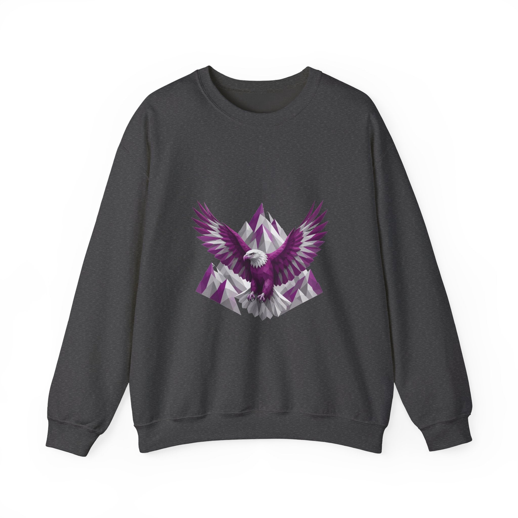 Matching Couple Sweatshirt - Eagle & Whale Matching Couple Crewneck Sweatshirt Geometric Art His Hers Couple Gift - Design A