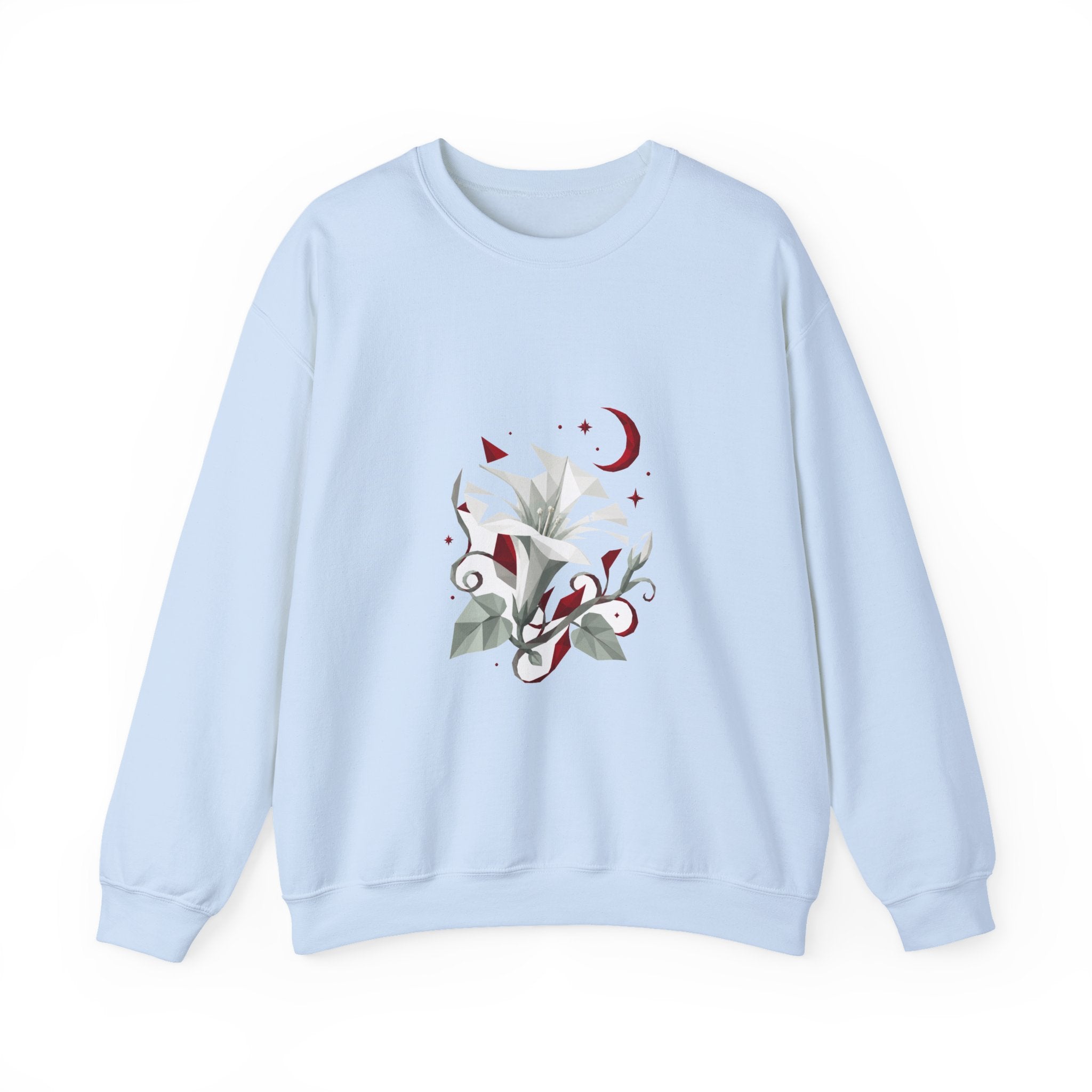 Matching Couple Sweatshirt - Sunflower & Moonflower Matching Couple Comfort Colors Crew Geometric Art His Hers Love Gift - Design B