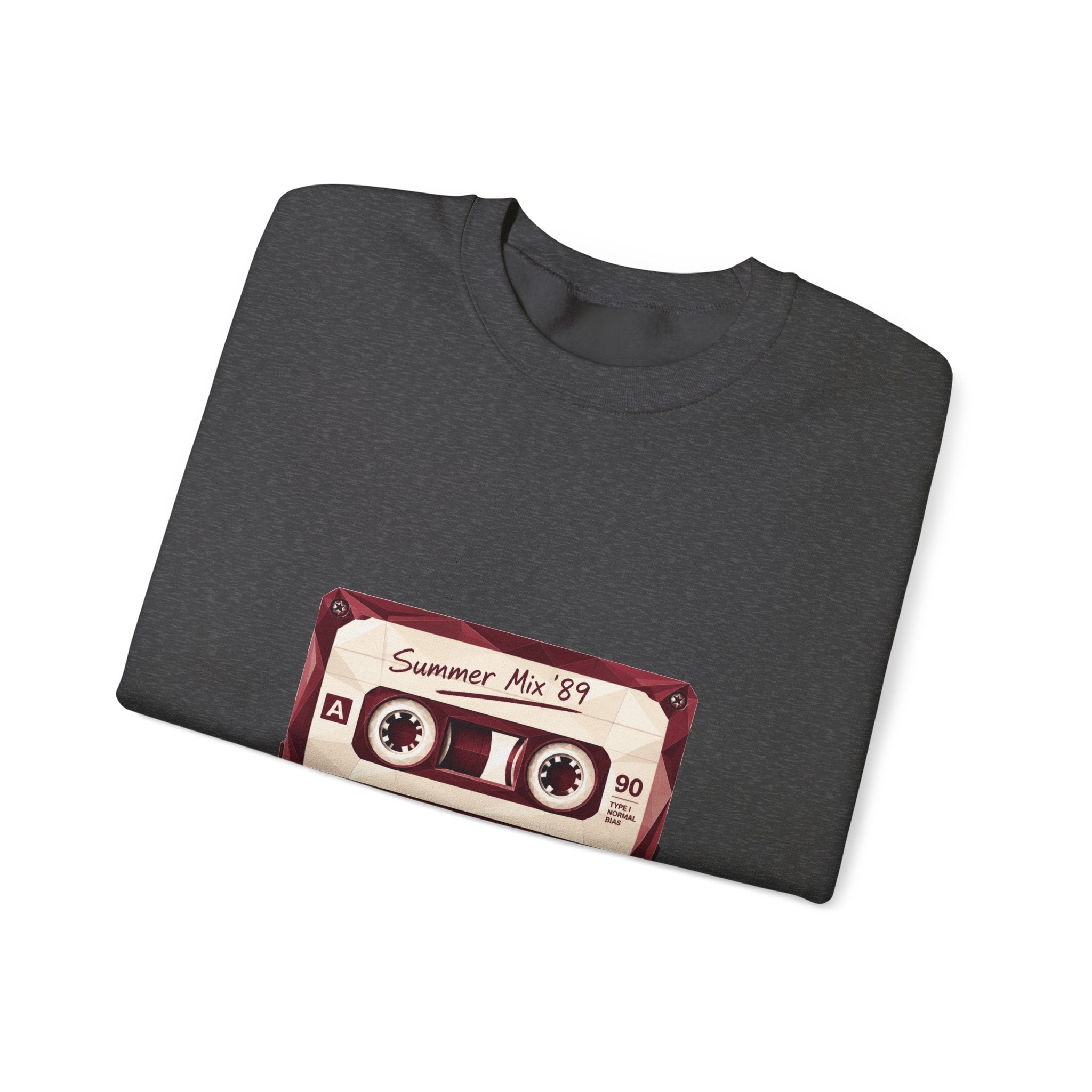 Matching Couple Sweatshirt - Vinyl & Cassette Matching Couple Crewneck Sweatshirt Geometric Art His Hers Couple Gift - Design B