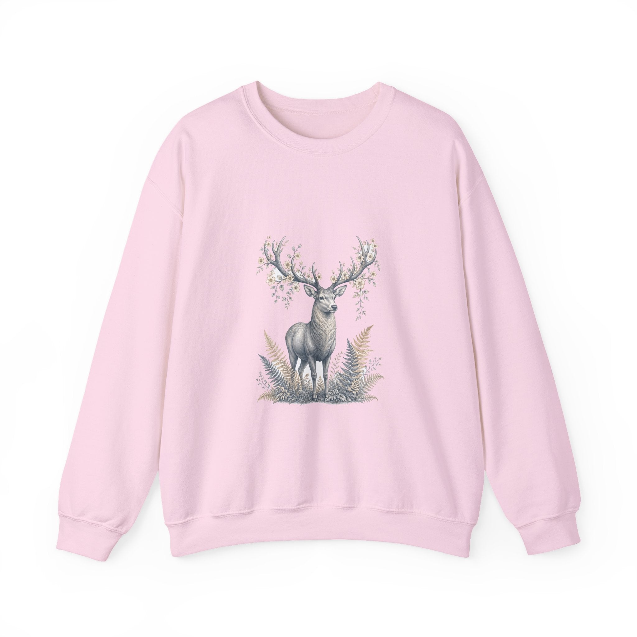 Matching Couple Sweatshirt - Bear & Deer Matching Couple Comfort Colors Crew Vintage Art His Hers Honeymoon Gift - Design B