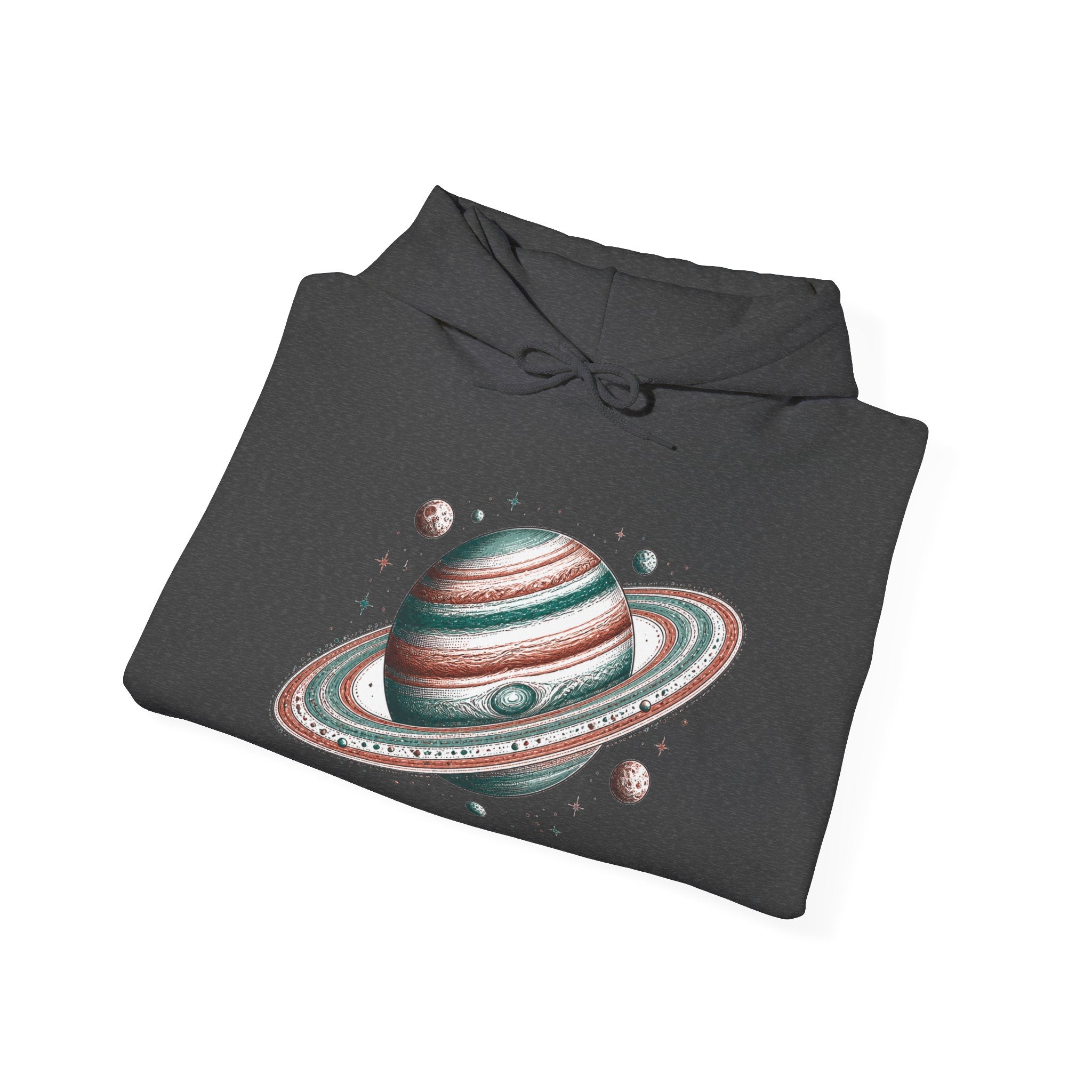 Matching Couple Sweatshirt - Astronaut & Planet Matching Couple Hooded Sweatshirt Hand-Drawn Art His Hers Best Friend Gift - Design B