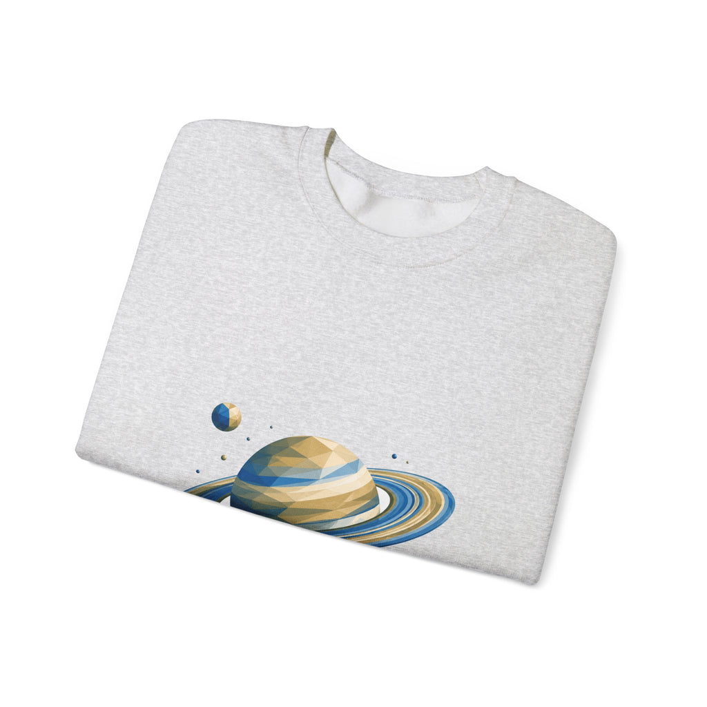 Matching Couple Sweatshirt - Saturn & Jupiter Matching Couple Premium Fleece Sweatshirt Geometric Art His Hers Love Gift - Design A