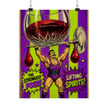 Wine Glass Strongman Wall Art Poster 24×36 Pop Art Restaurant Decor Maximalist Print