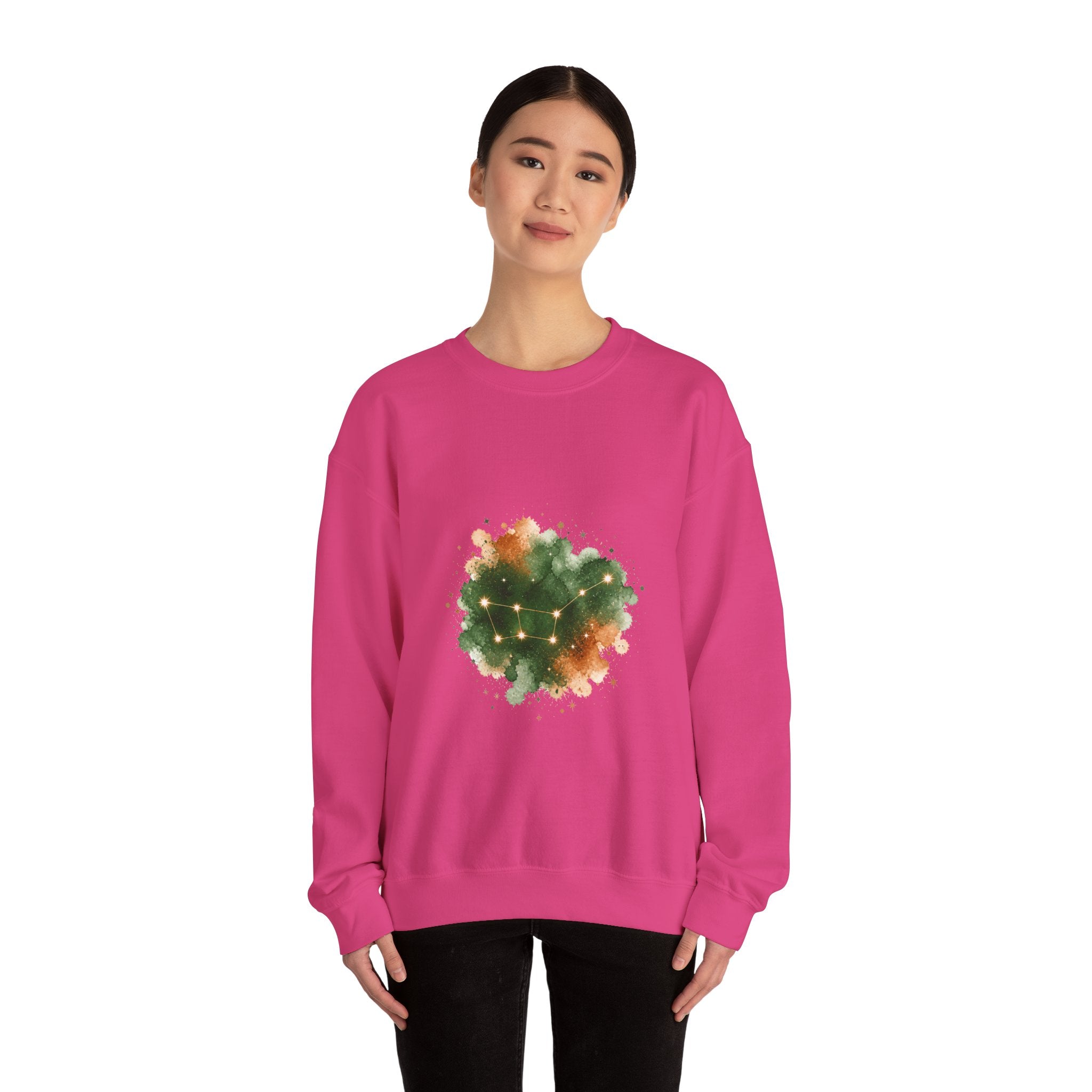 Matching Couple Sweatshirt - Big & Little Dipper Matching Couple Crewneck Sweatshirt Watercolor Art His Hers Engagement Gift - Design A