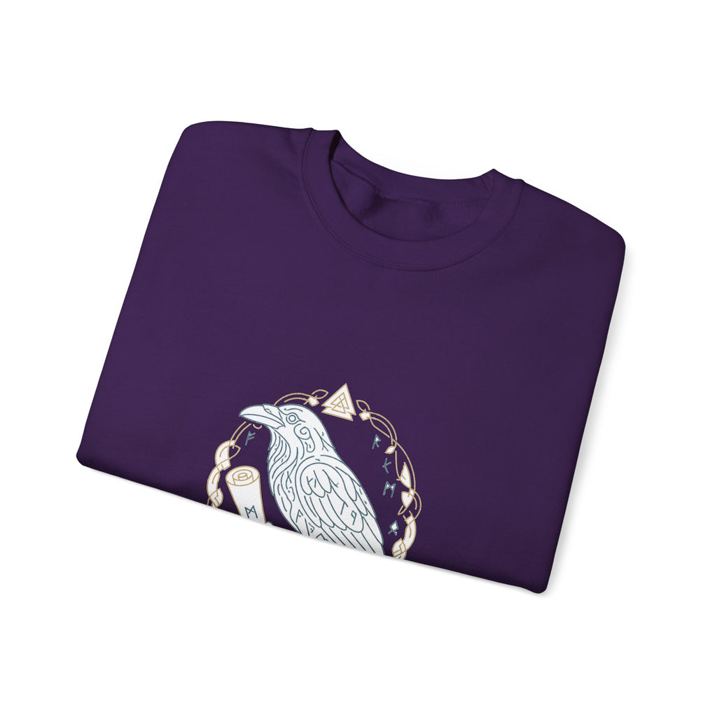 Matching Couple Sweatshirt - Huginn & Muninn Matching Couple Comfort Colors Crew Minimalist Art His Hers Christmas Gift - Design B
