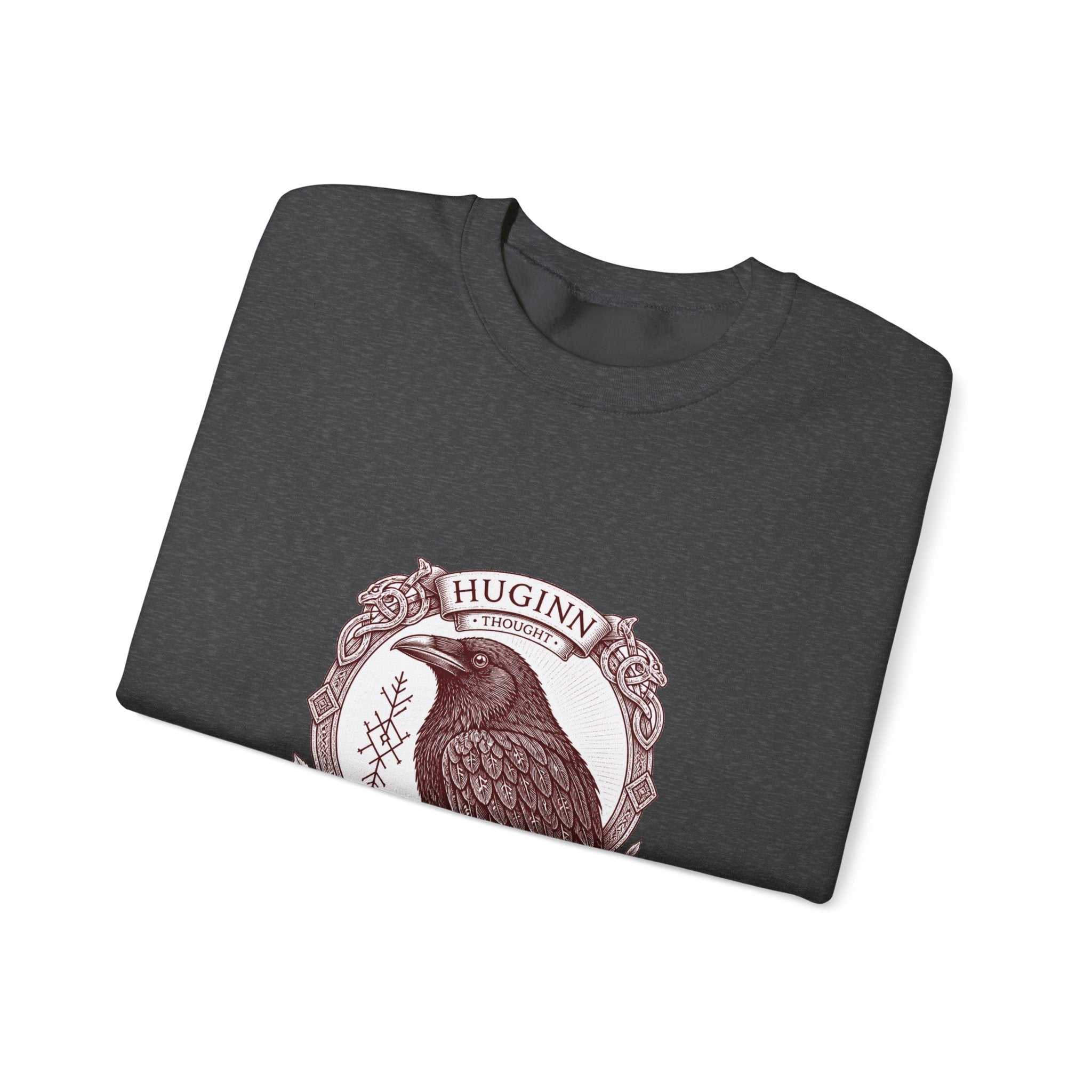 Matching Couple Sweatshirt - Huginn & Muninn Matching Couple Premium Fleece Sweatshirt Vintage Art His Hers Honeymoon Gift - Design A