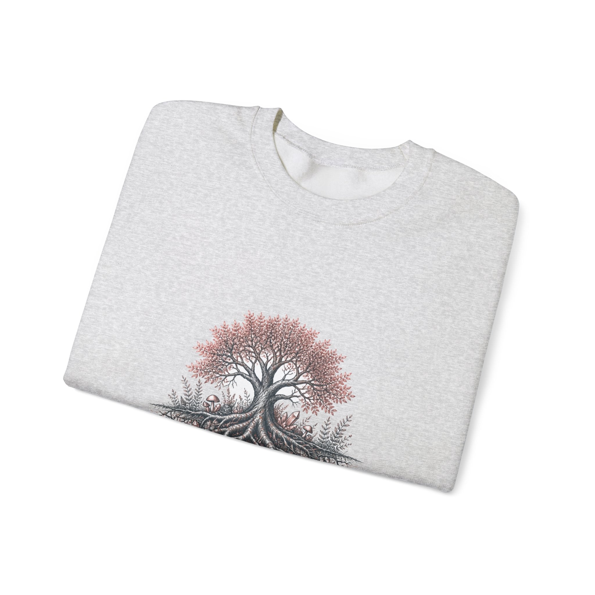 Matching Couple Sweatshirt - Ancient Oak & Deep Roots Matching Couple Comfort Colors Crew Vintage Art His Hers Honeymoon Gift - Design B