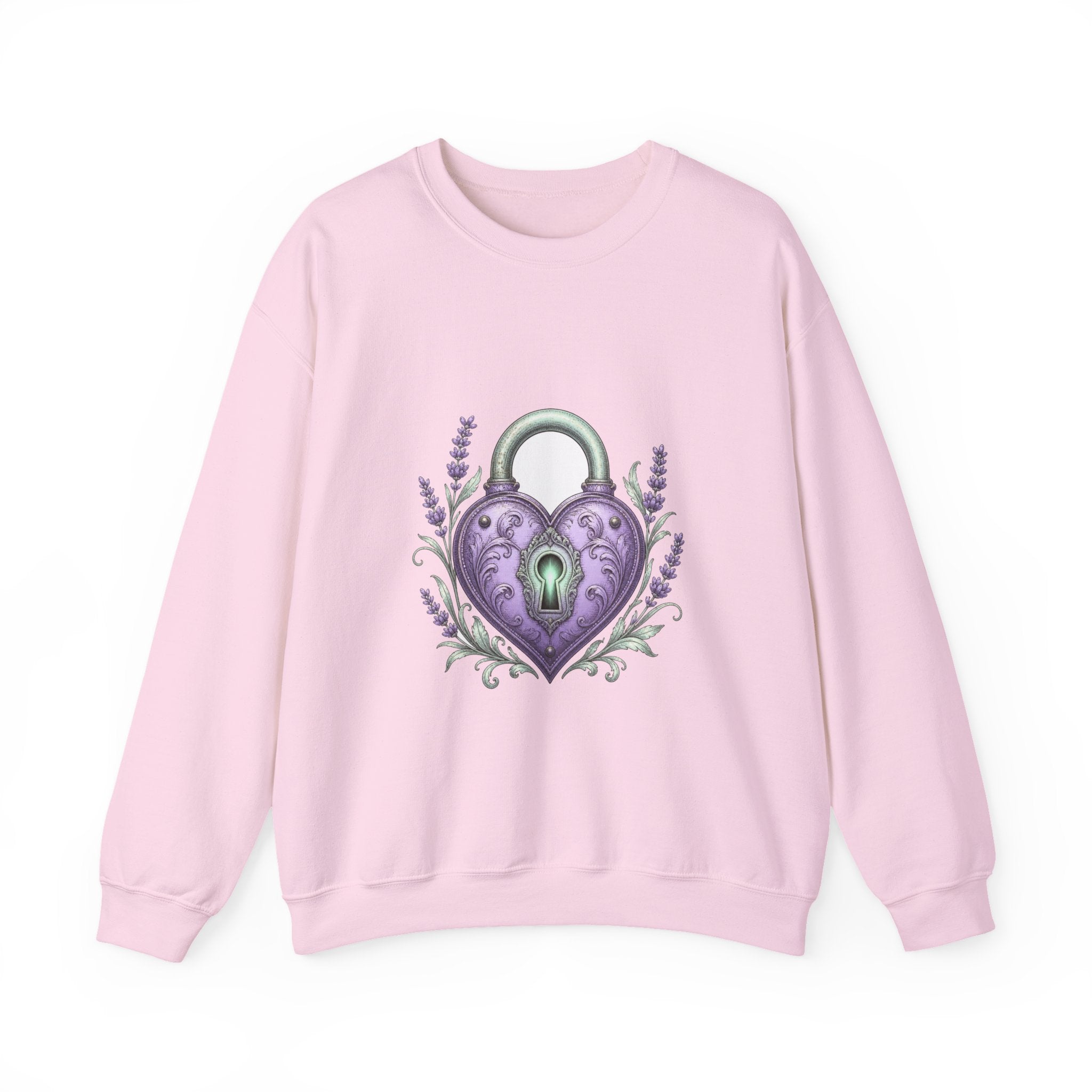 Matching Couple Sweatshirt - Key & Lock Matching Couple Comfort Colors Crew Vintage Art His Hers Honeymoon Gift - Design B