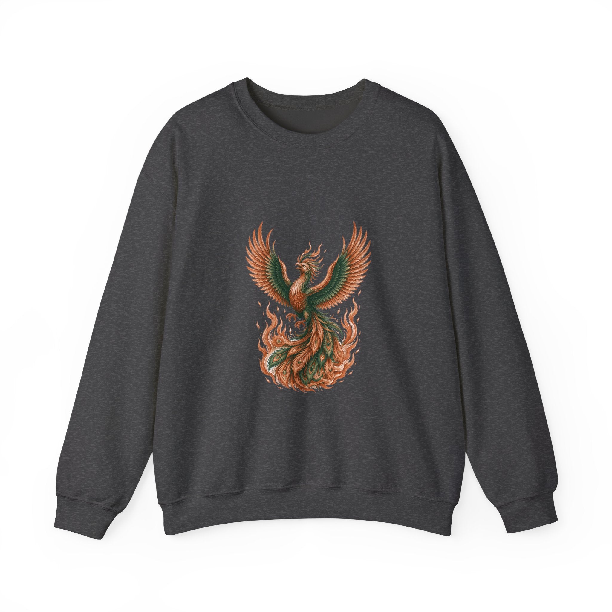 Matching Couple Sweatshirt - Dragon & Phoenix Matching Couple Comfort Colors Crew Hand-Drawn Art His Hers Anniversary Gift - Design B
