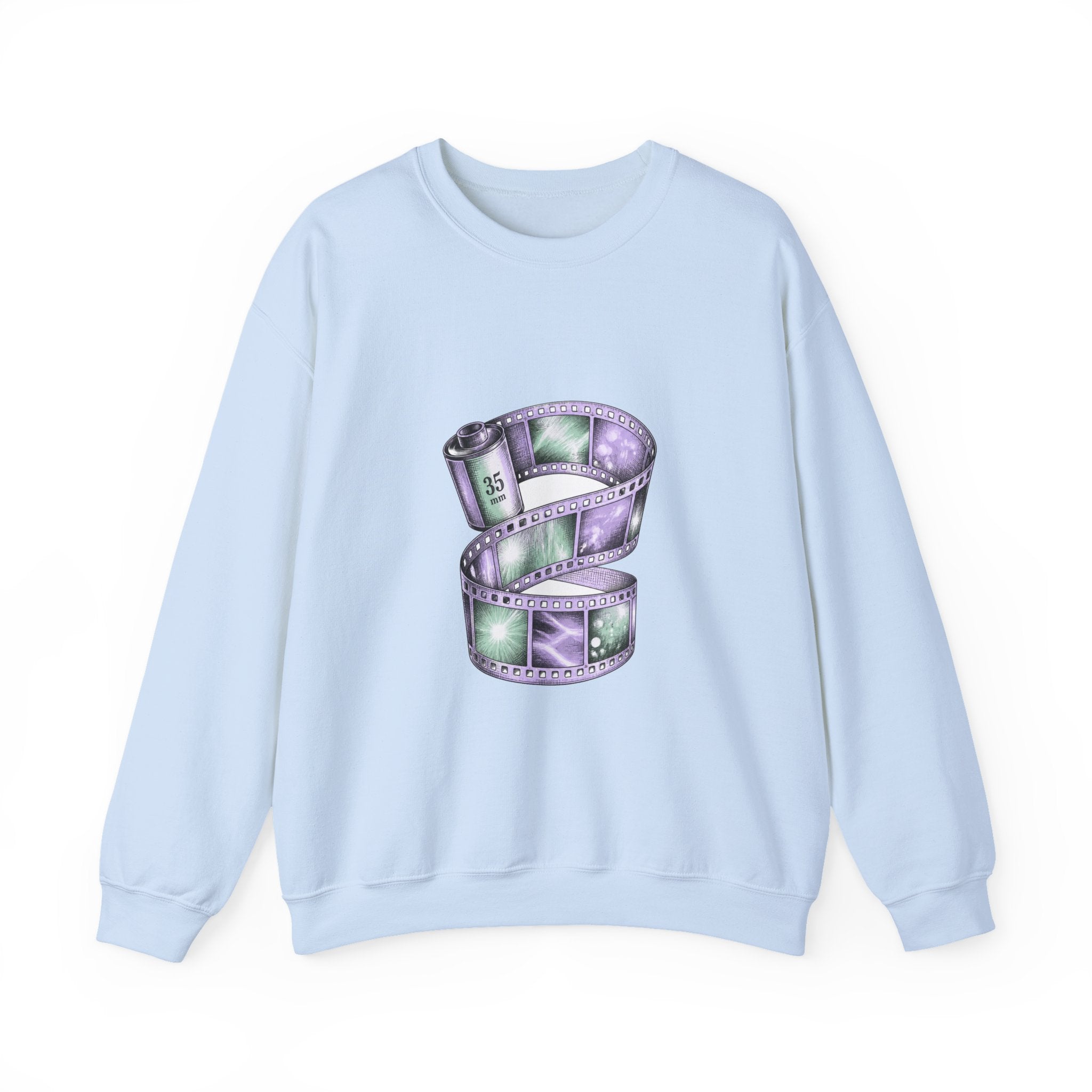 Matching Couple Sweatshirt - Camera & Film Matching Couple Comfort Colors Crew Hand-Drawn Art His Hers Anniversary Gift - Design B