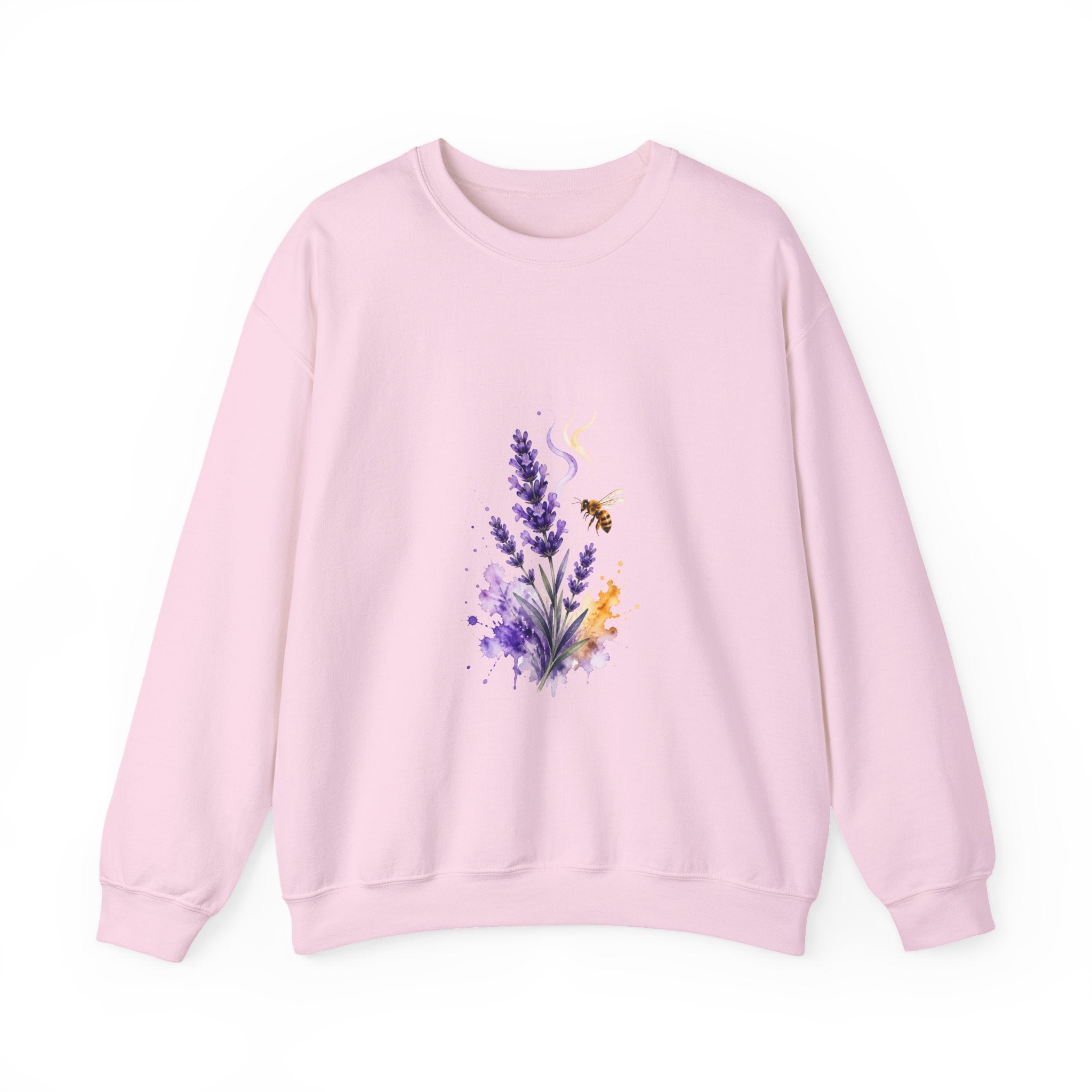 Matching Couple Sweatshirt - Lavender & Thistle Matching Couple Crewneck Sweatshirt Watercolor Art His Hers Engagement Gift - Design A