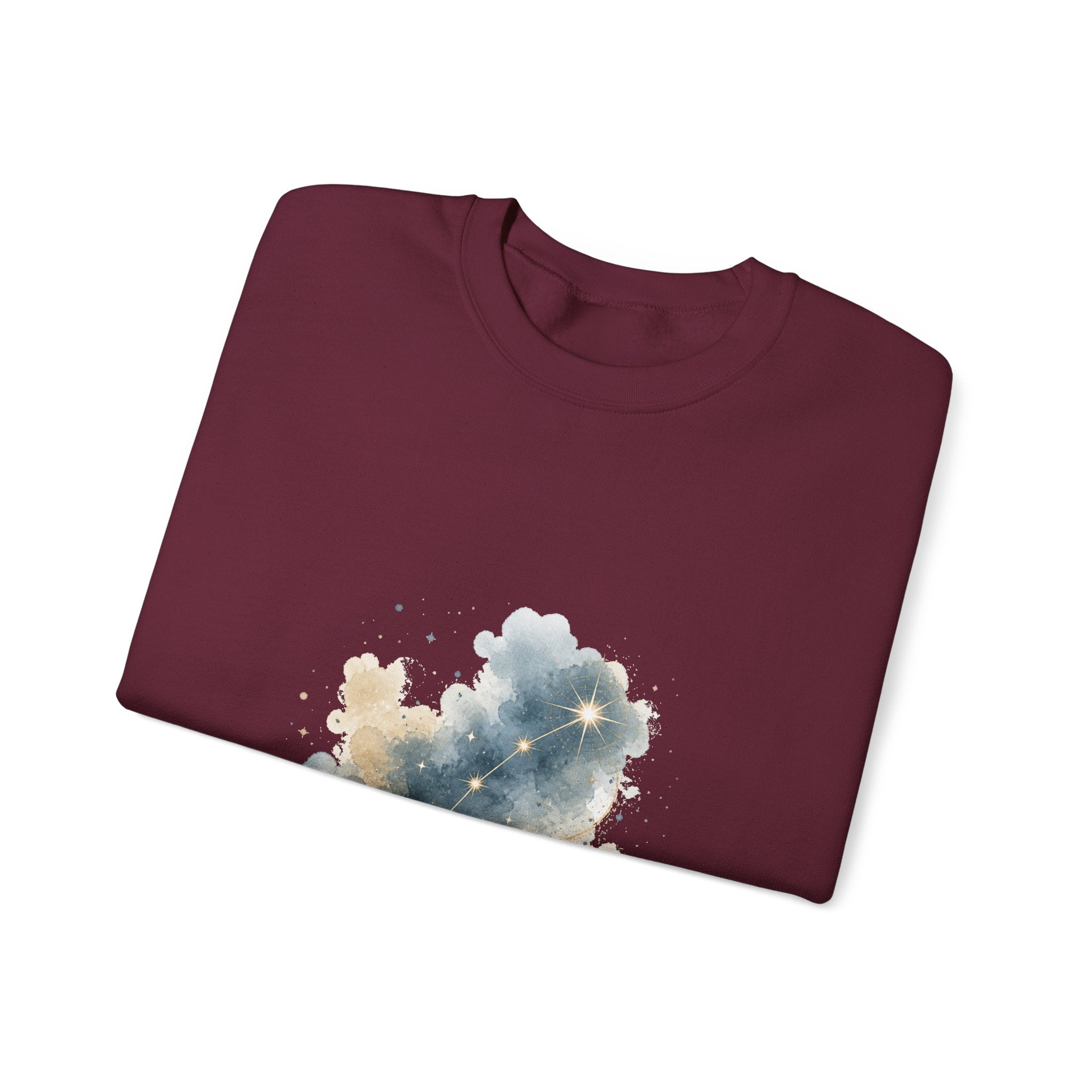 Matching Couple Sweatshirt - Big & Little Dipper Matching Couple Premium Fleece Sweatshirt Watercolor Art His Hers Birthday Gift - Design B