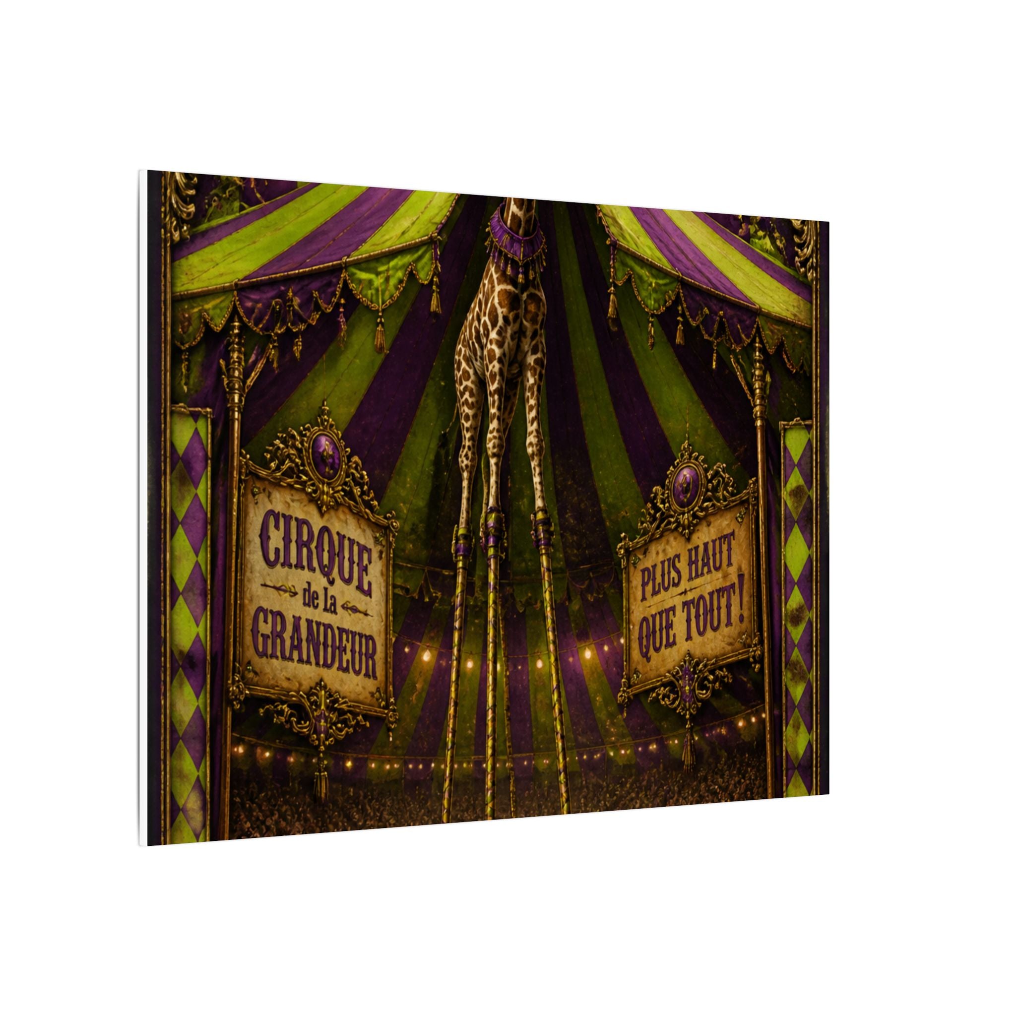 Giraffe on Stilts Wall Art Canvas 24×36 Baroque Studio Decor Maximalist Print