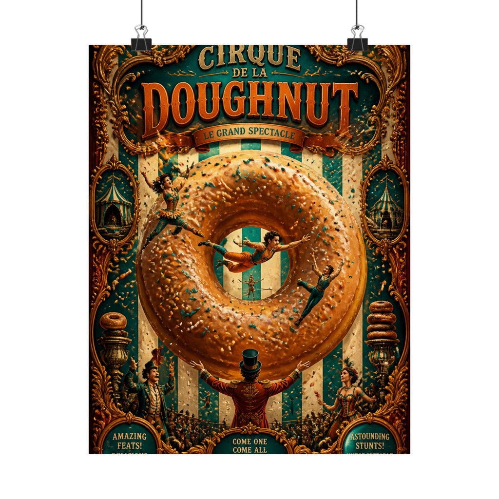 Donut Circus Ring Wall Art Poster 18×24 Baroque Home Office Decor Maximalist Print