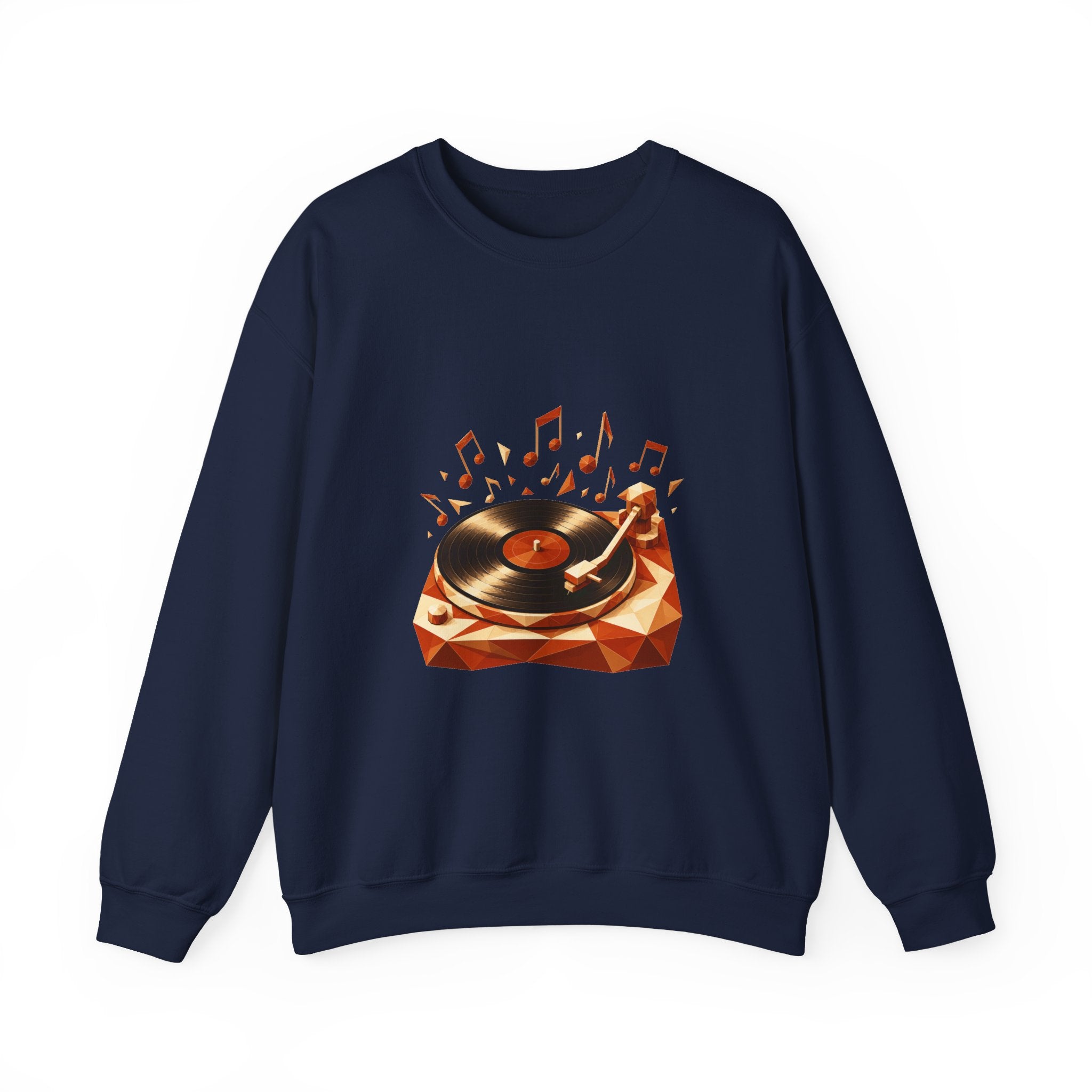 Matching Couple Sweatshirt - Vinyl & Cassette Matching Couple Premium Fleece Sweatshirt Geometric Art His Hers Love Gift - Design A