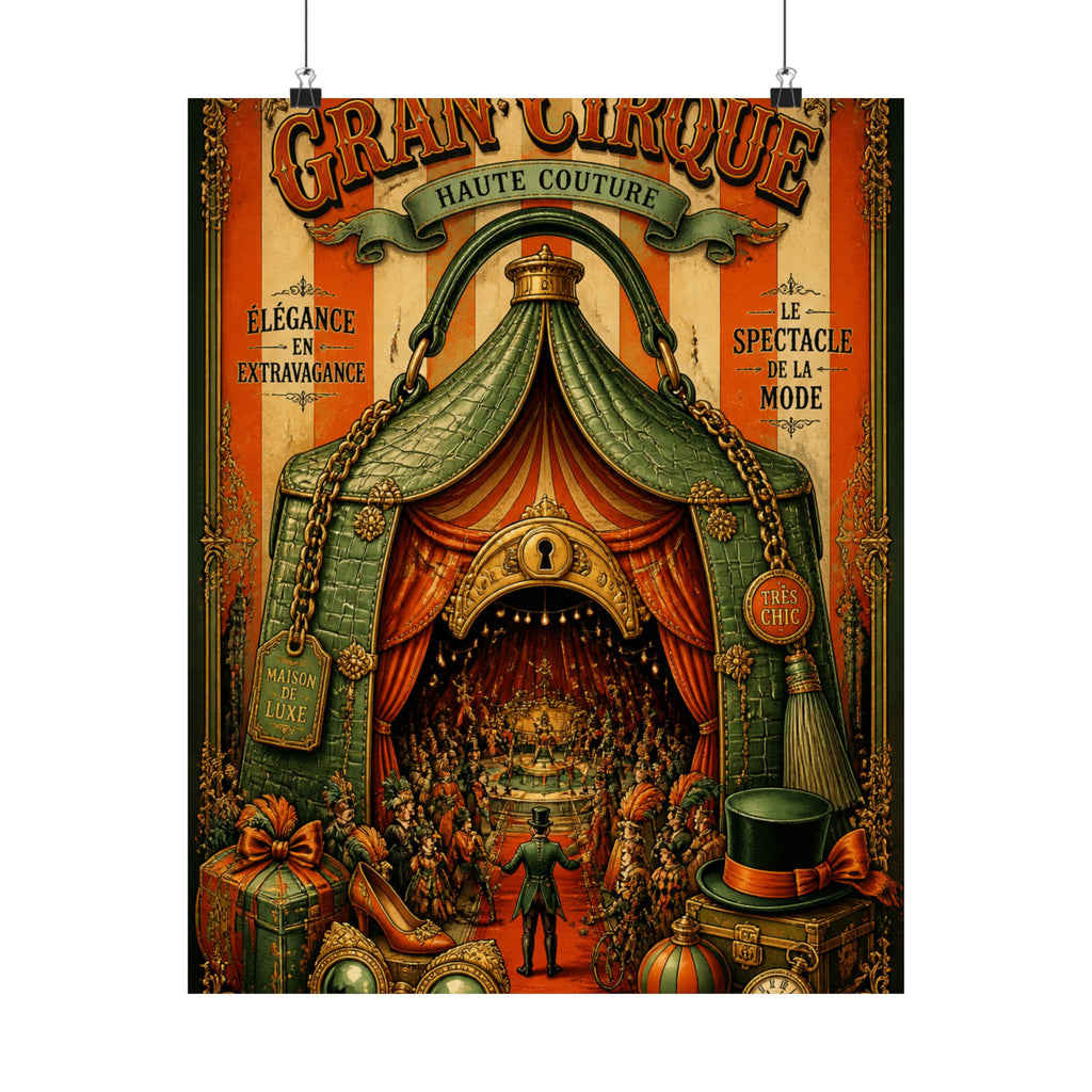 Handbag Big Top Wall Art Poster 18×24 Baroque Home Office Decor Maximalist Print