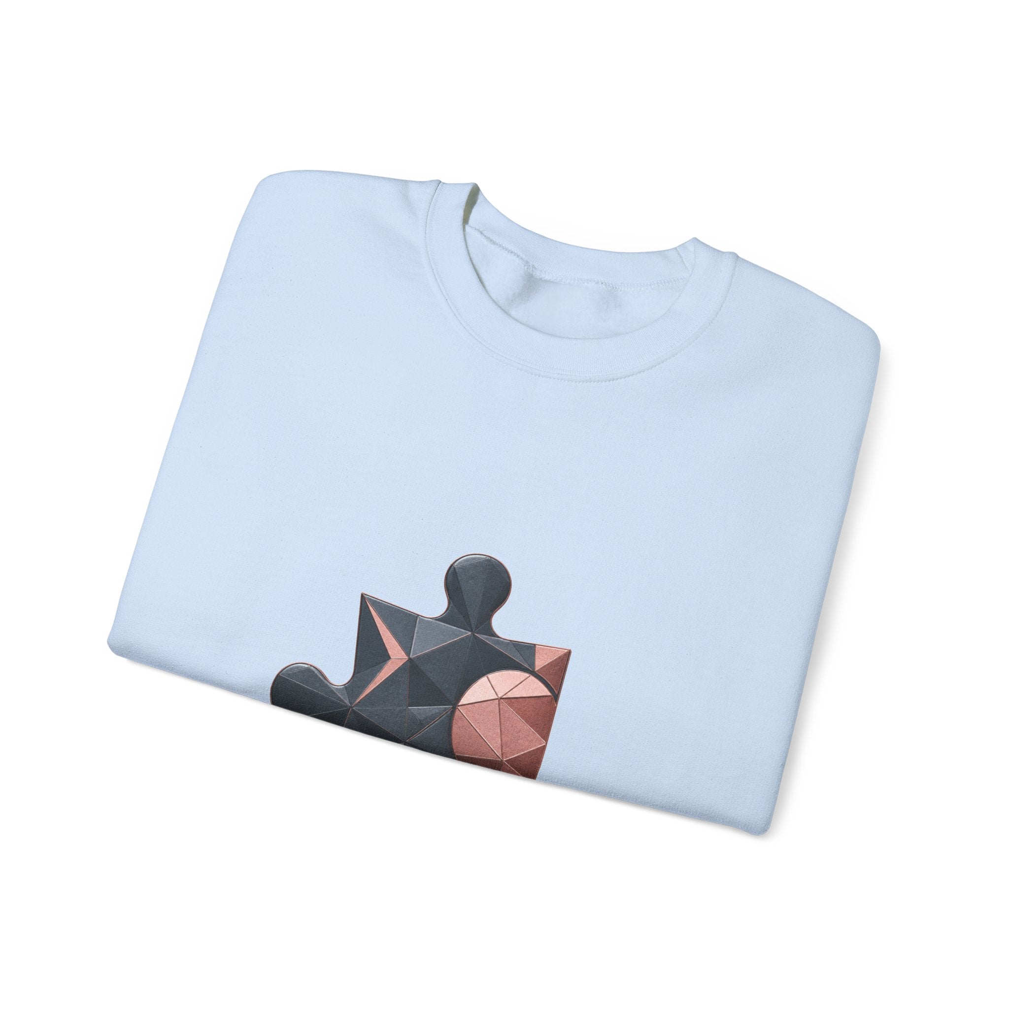 Matching Couple Sweatshirt - Puzzle Pieces Matching Couple Comfort Colors Crew Geometric Art His Hers Love Gift - Design A