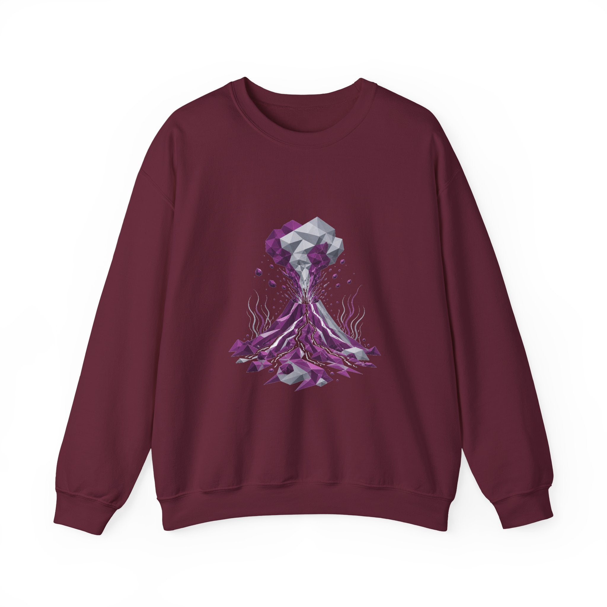 Matching Couple Sweatshirt - Volcano & Glacier Matching Couple Comfort Colors Crew Geometric Art His Hers Love Gift - Design A