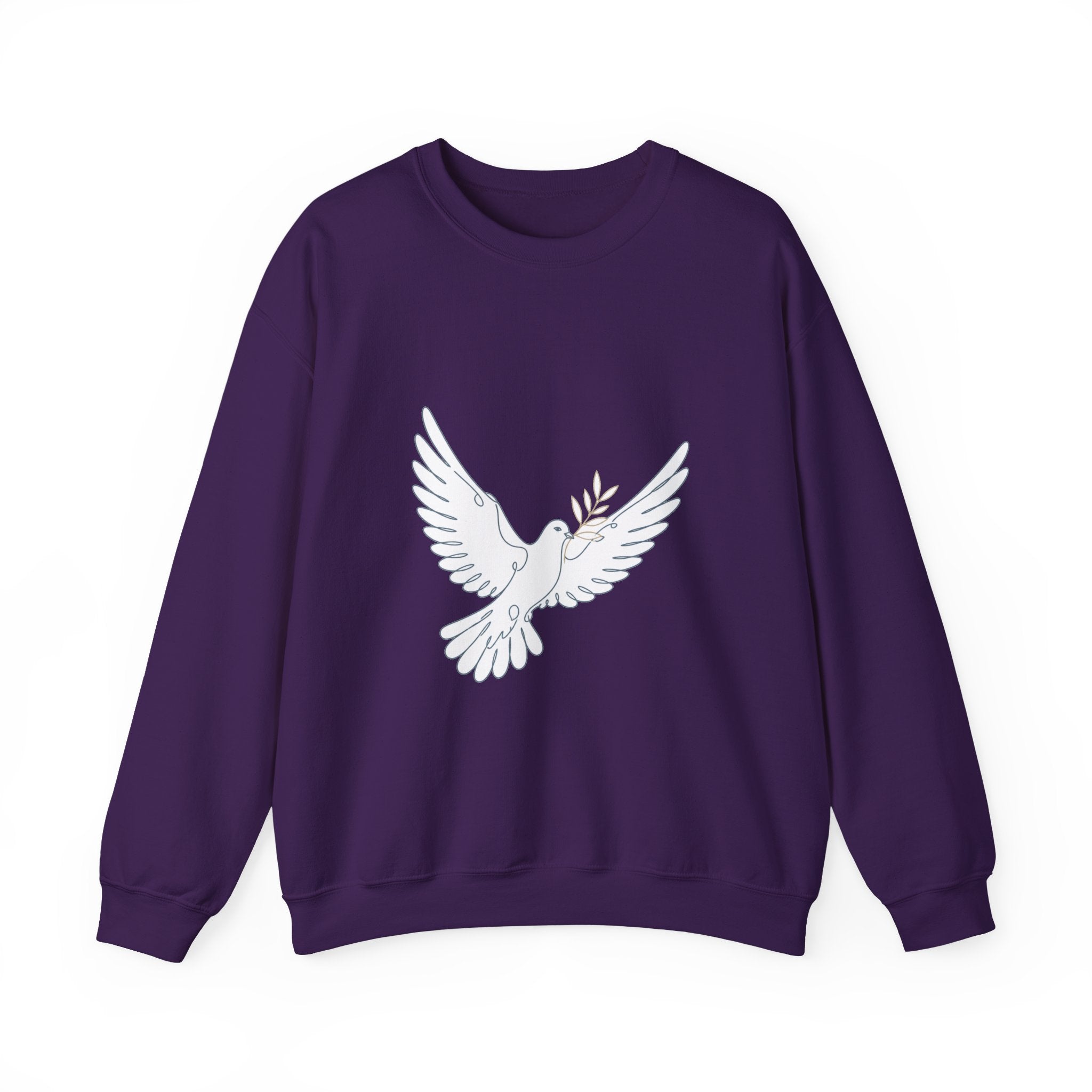 Matching Couple Sweatshirt - Wolf & Dove Matching Couple Comfort Colors Crew Minimalist Art His Hers Christmas Gift - Design B