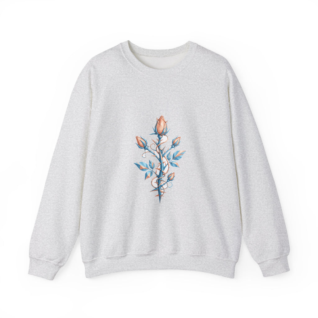 Matching Couple Sweatshirt - Rose & Thorn Matching Couple Comfort Colors Crew Geometric Art His Hers Love Gift - Design B