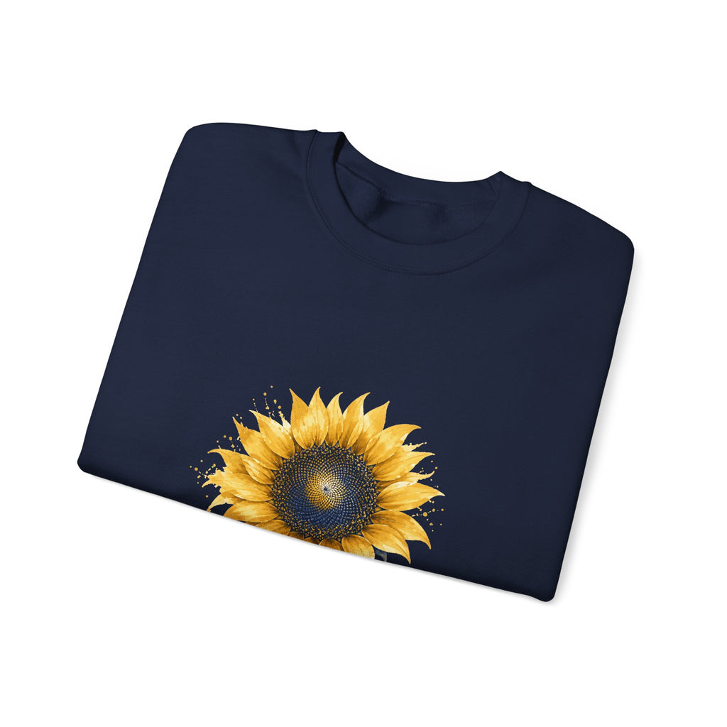 Matching Couple Sweatshirt - Sunflower & Moonflower Matching Couple Premium Fleece Sweatshirt Watercolor Art His Hers Birthday Gift - Design A
