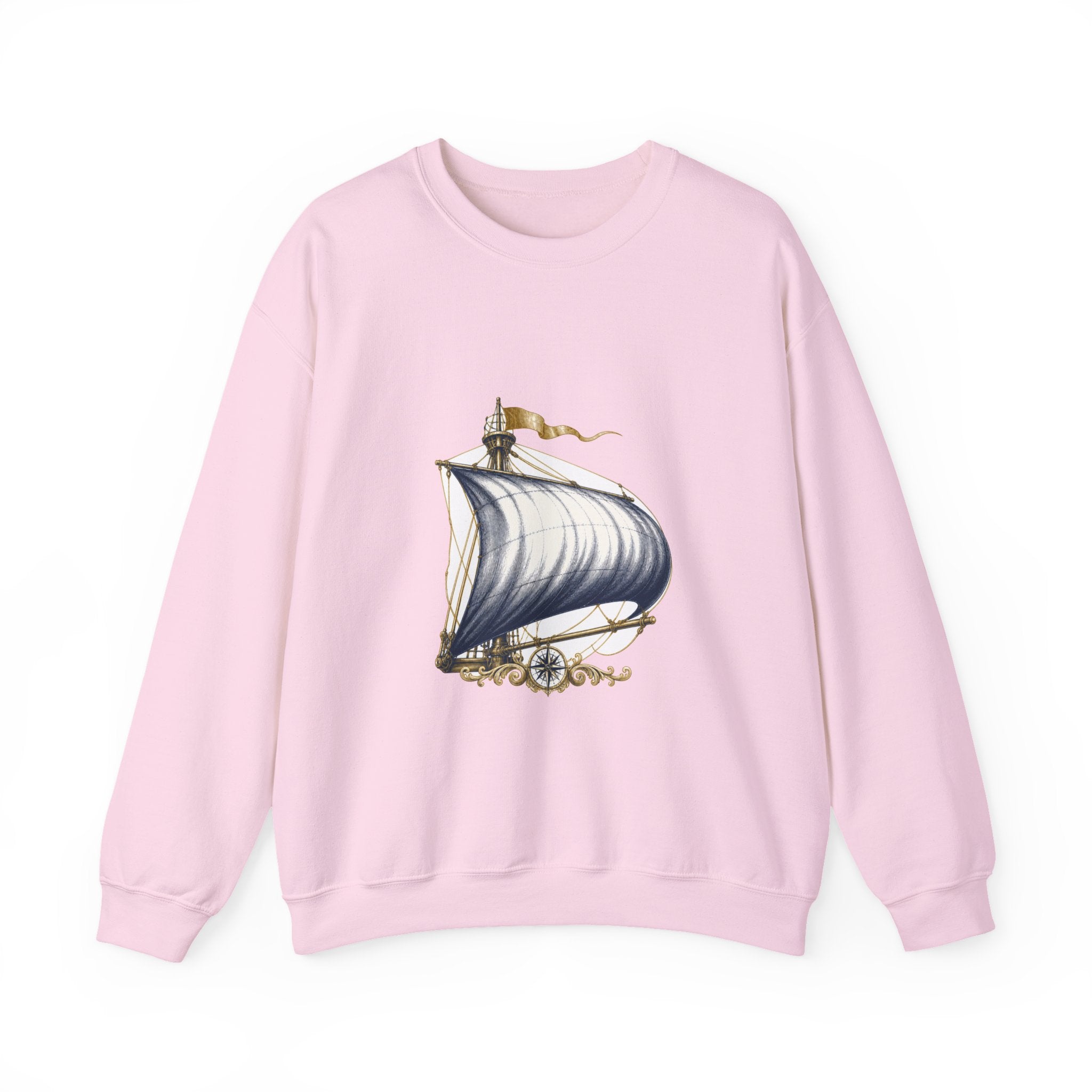 Matching Couple Sweatshirt - Anchor & Sail Matching Couple Comfort Colors Crew Vintage Art His Hers Honeymoon Gift - Design B