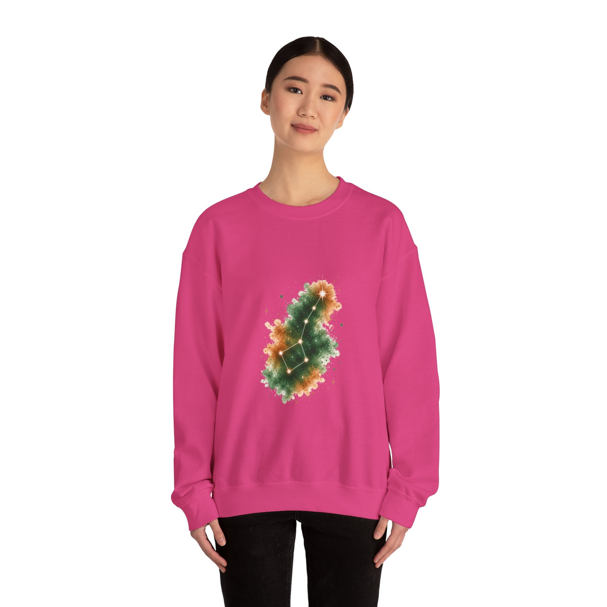 Matching Couple Sweatshirt - Big & Little Dipper Matching Couple Crewneck Sweatshirt Watercolor Art His Hers Engagement Gift - Design B