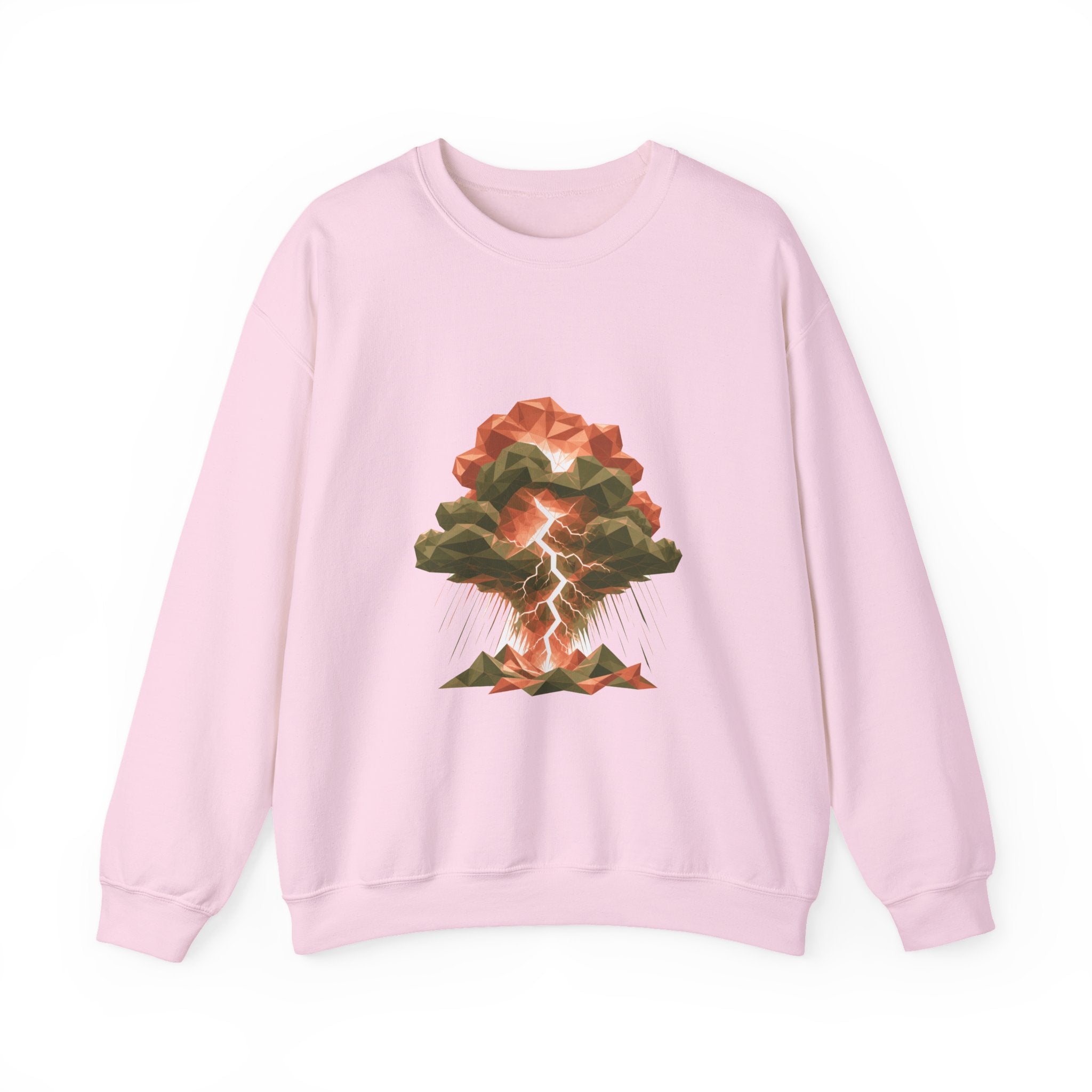 Matching Couple Sweatshirt - Storm & Rainbow Matching Couple Premium Fleece Sweatshirt Geometric Art His Hers Love Gift - Design A