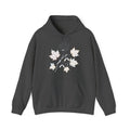Matching Couple Sweatshirt - Cherry Blossom & Maple Leaf Matching Couple Hooded Sweatshirt Minimalist Art His Hers Valentine Gift - Design B