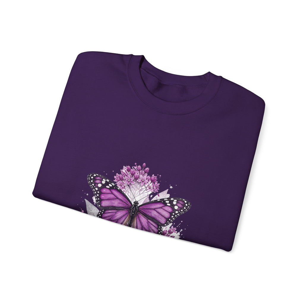 Matching Couple Sweatshirt - Butterfly & Moth Matching Couple Premium Fleece Sweatshirt Watercolor Art His Hers Birthday Gift - Design A