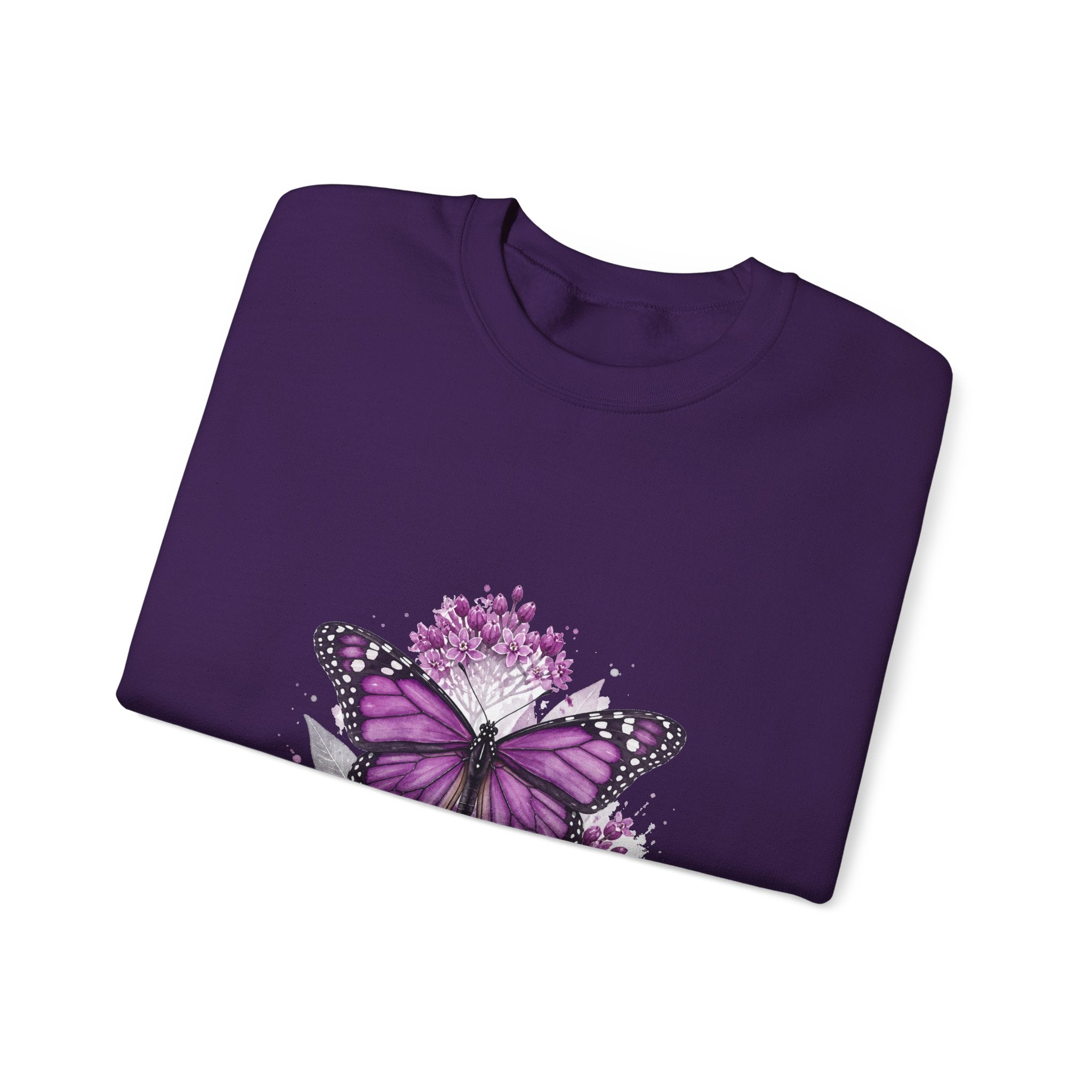Matching Couple Sweatshirt - Butterfly & Moth Matching Couple Premium Fleece Sweatshirt Watercolor Art His Hers Birthday Gift - Design A