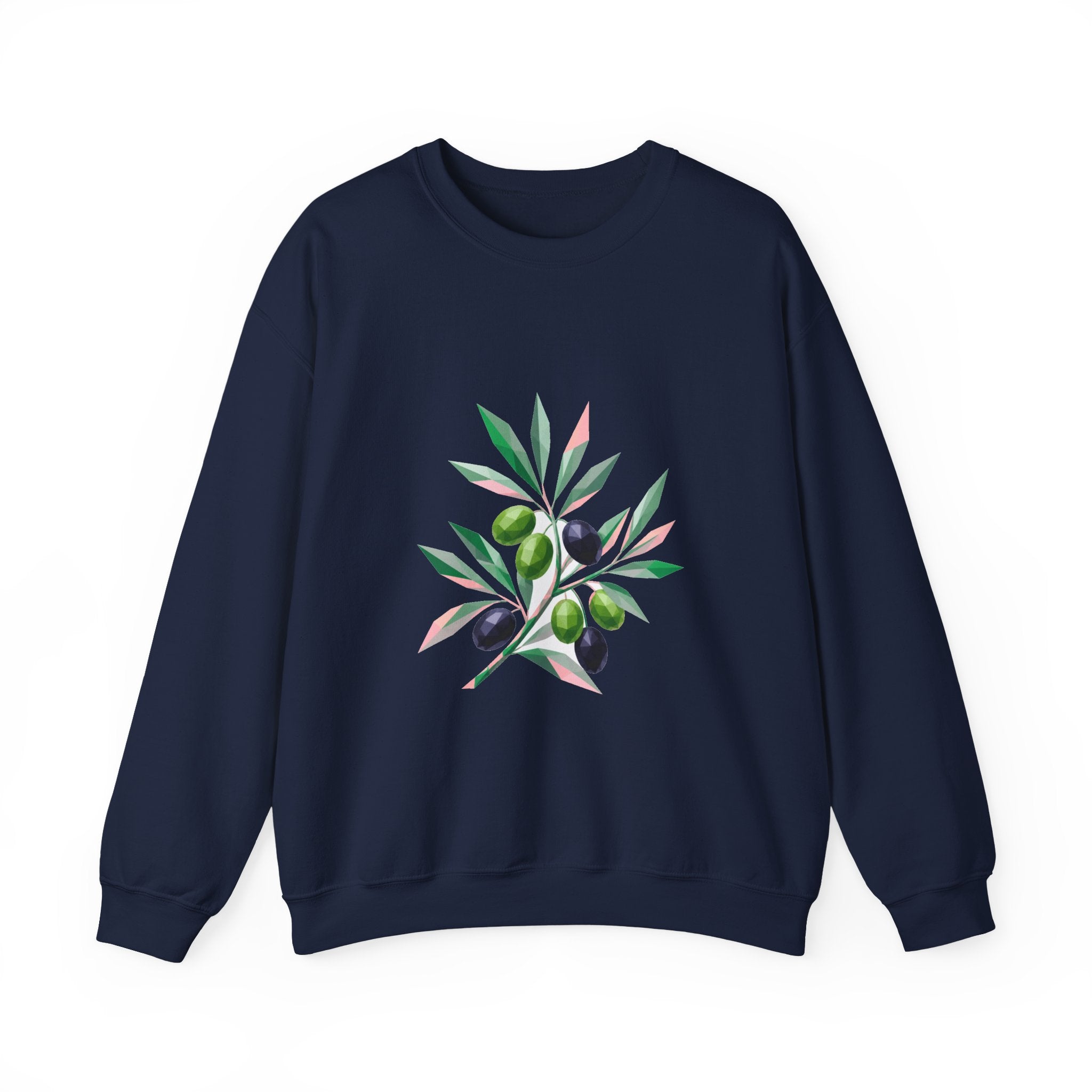 Matching Couple Sweatshirt - Olive Branch & Fig Matching Couple Comfort Colors Crew Geometric Art His Hers Love Gift - Design A