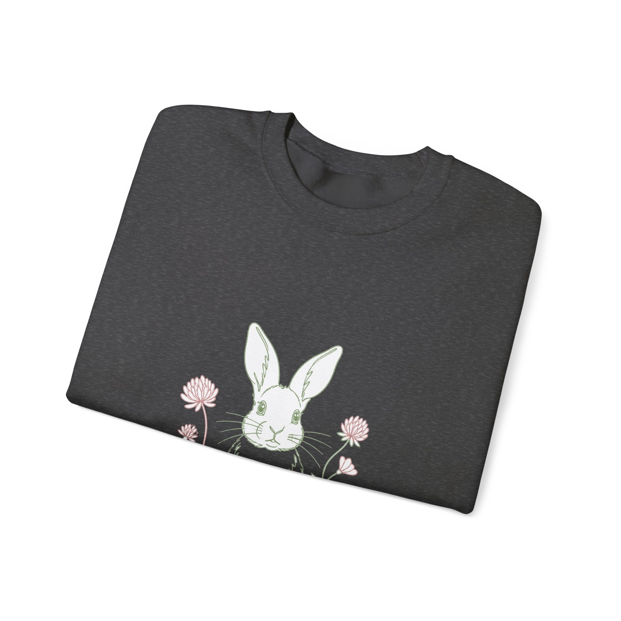 Matching Couple Sweatshirt - Fox & Rabbit Matching Couple Premium Fleece Sweatshirt Minimalist Art His Hers Christmas Gift - Design B