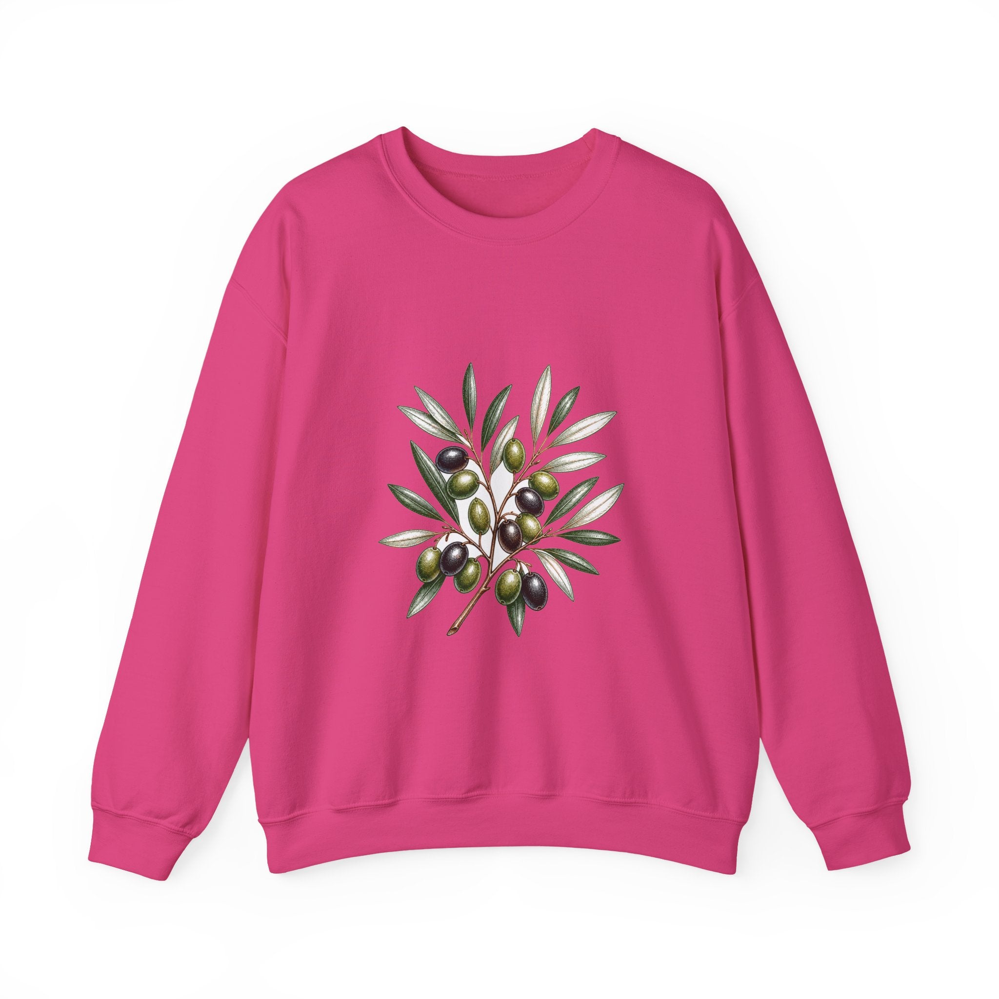 Matching Couple Sweatshirt - Olive Branch & Fig Matching Couple Premium Fleece Sweatshirt Hand-Drawn Art His Hers Anniversary Gift - Design A