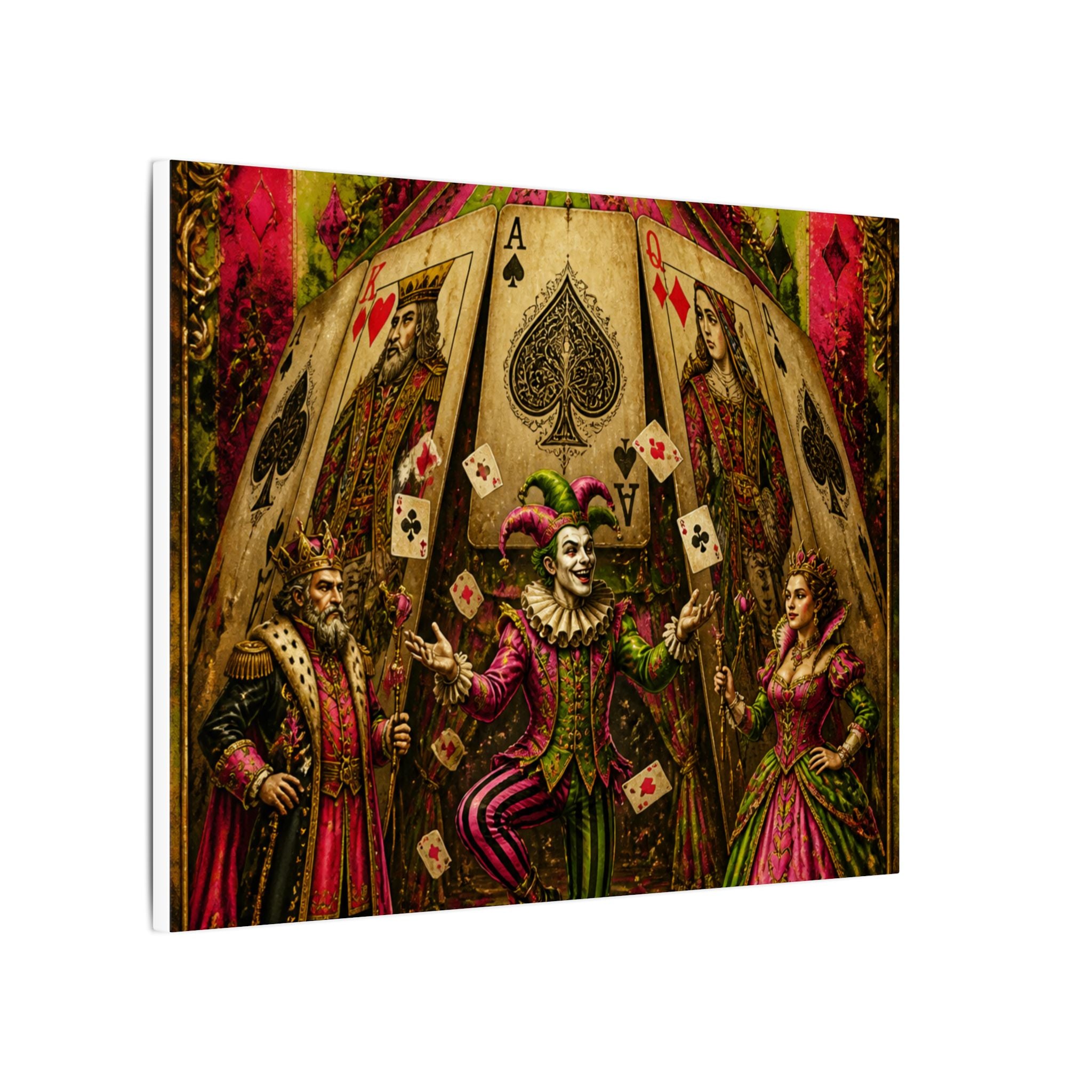 Playing Cards Tent Wall Art Canvas 16×20 Baroque Home Office Decor Maximalist Print