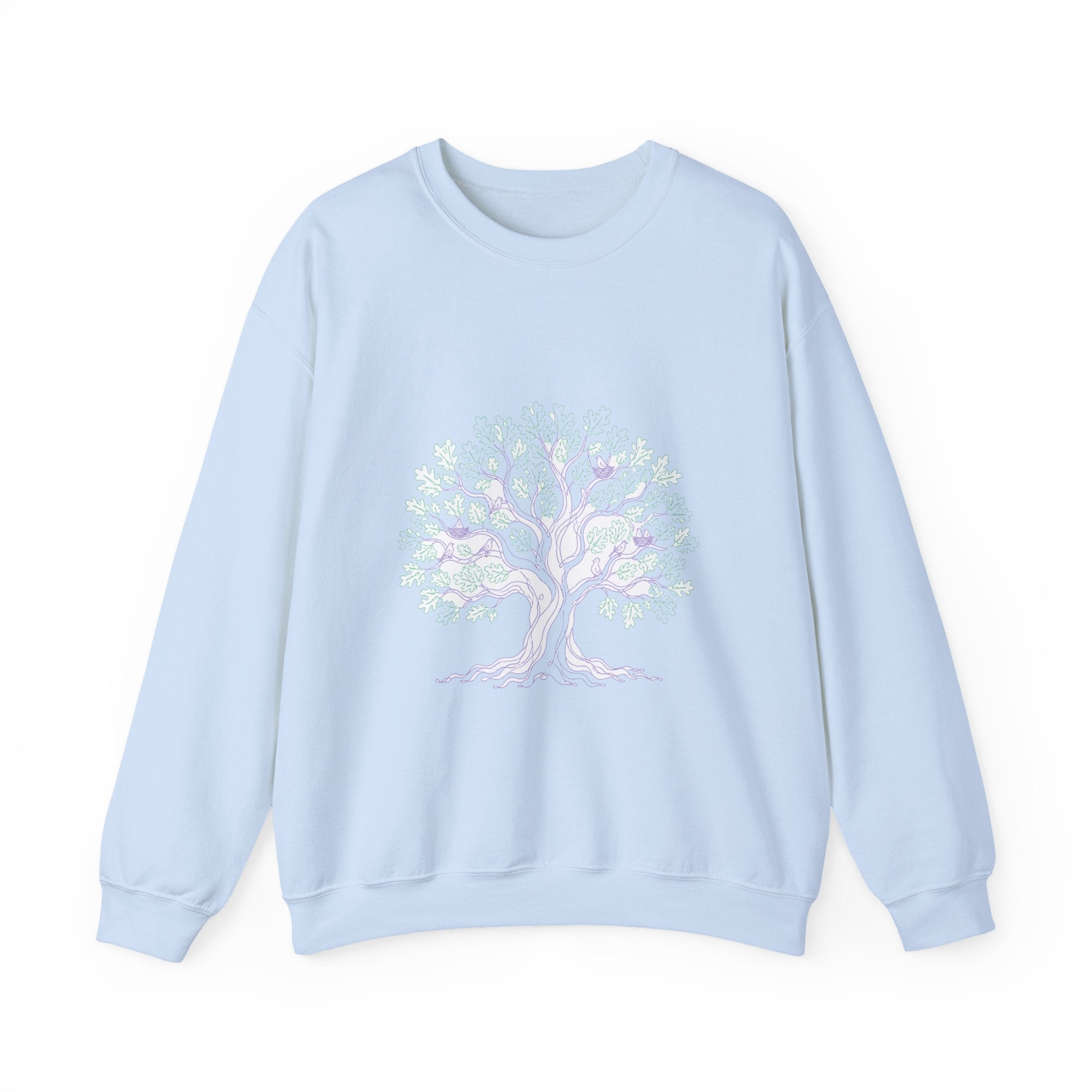 Matching Couple Sweatshirt - Ancient Oak & Deep Roots Matching Couple Comfort Colors Crew Minimalist Art His Hers Christmas Gift - Design A