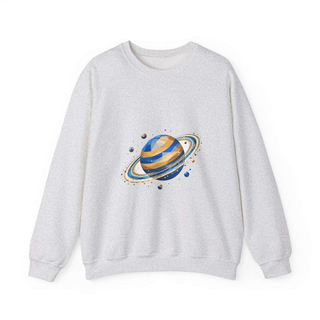 Matching Couple Sweatshirt - Astronaut & Planet Matching Couple Premium Fleece Sweatshirt Geometric Art His Hers Love Gift - Design B