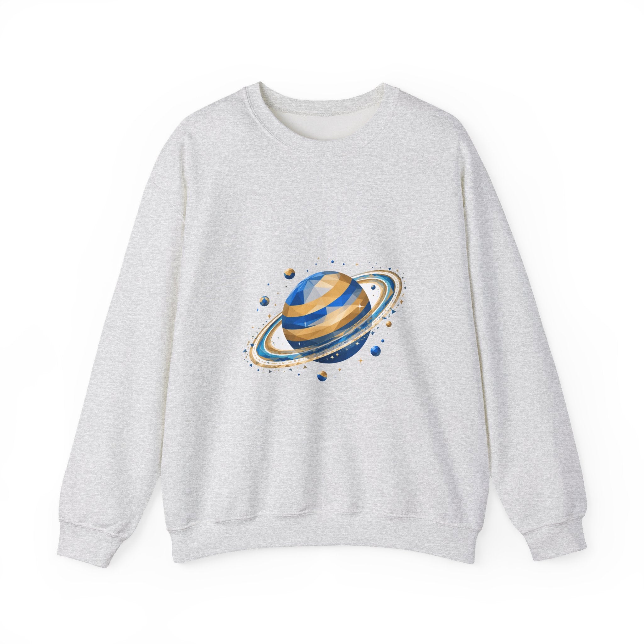 Matching Couple Sweatshirt - Astronaut & Planet Matching Couple Premium Fleece Sweatshirt Geometric Art His Hers Love Gift - Design B