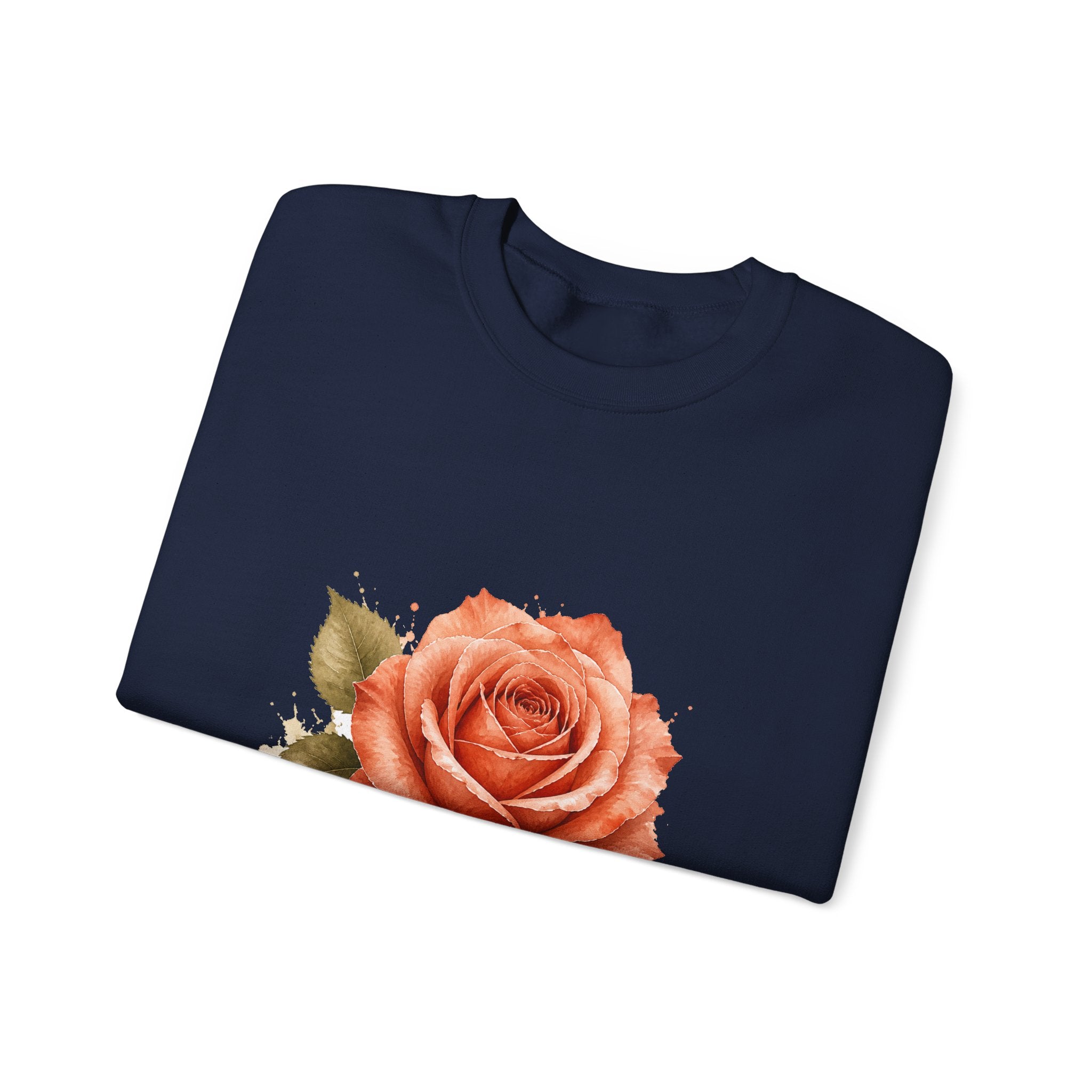 Matching Couple Sweatshirt - Rose & Thorn Matching Couple Premium Fleece Sweatshirt Watercolor Art His Hers Birthday Gift - Design A