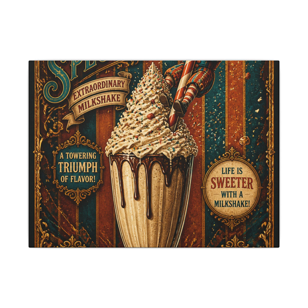Milkshake Slide Clown Wall Art Canvas 24×36 Baroque Studio Decor Maximalist Print