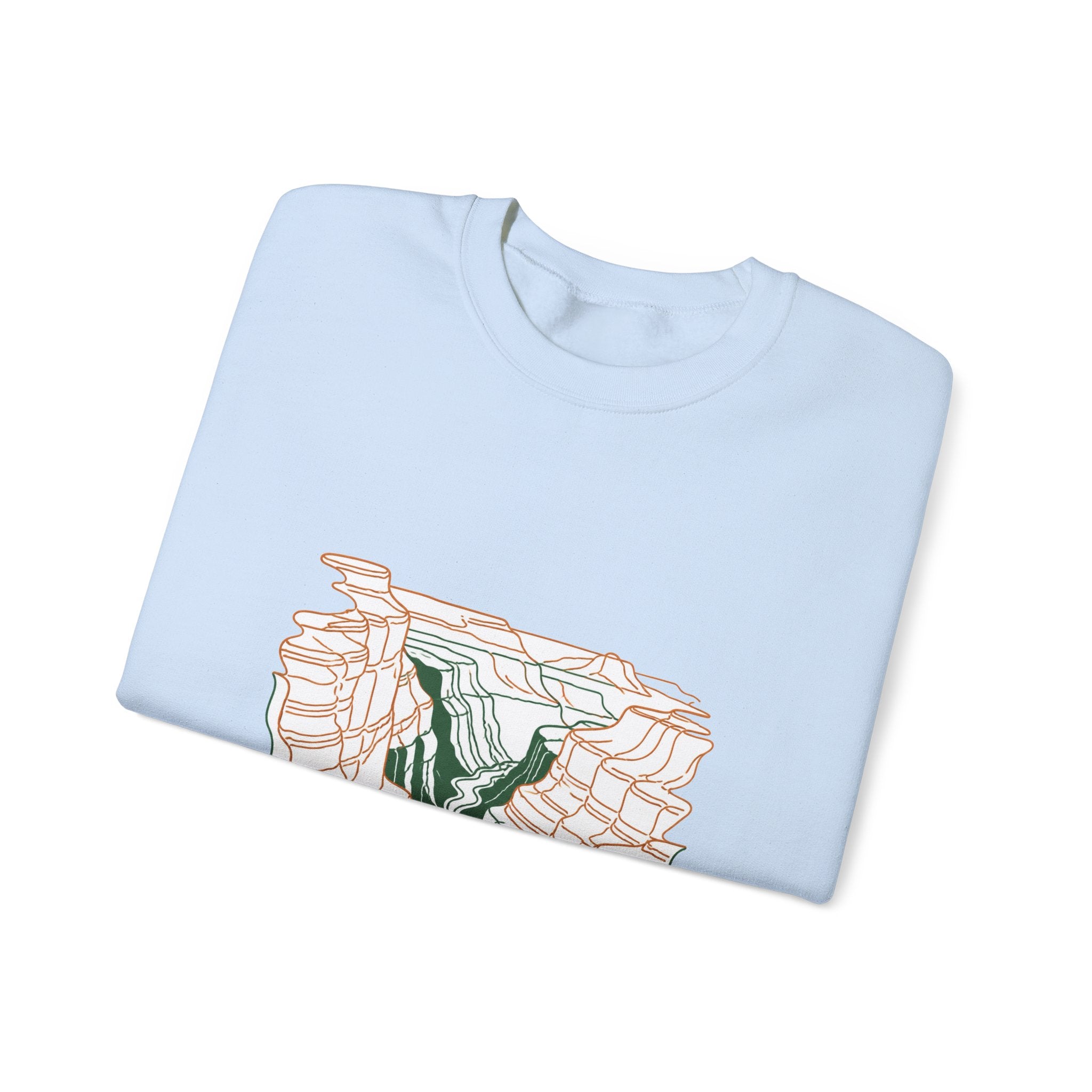 Matching Couple Sweatshirt - Lavender Fields & Canyon Matching Couple Premium Fleece Sweatshirt Minimalist Art His Hers Christmas Gift - Design B