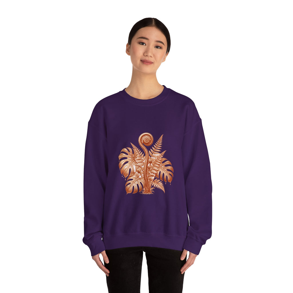 Matching Couple Sweatshirt - Desert & Rainforest Matching Couple Crewneck Sweatshirt Vintage Art His Hers Wedding Gift - Design B