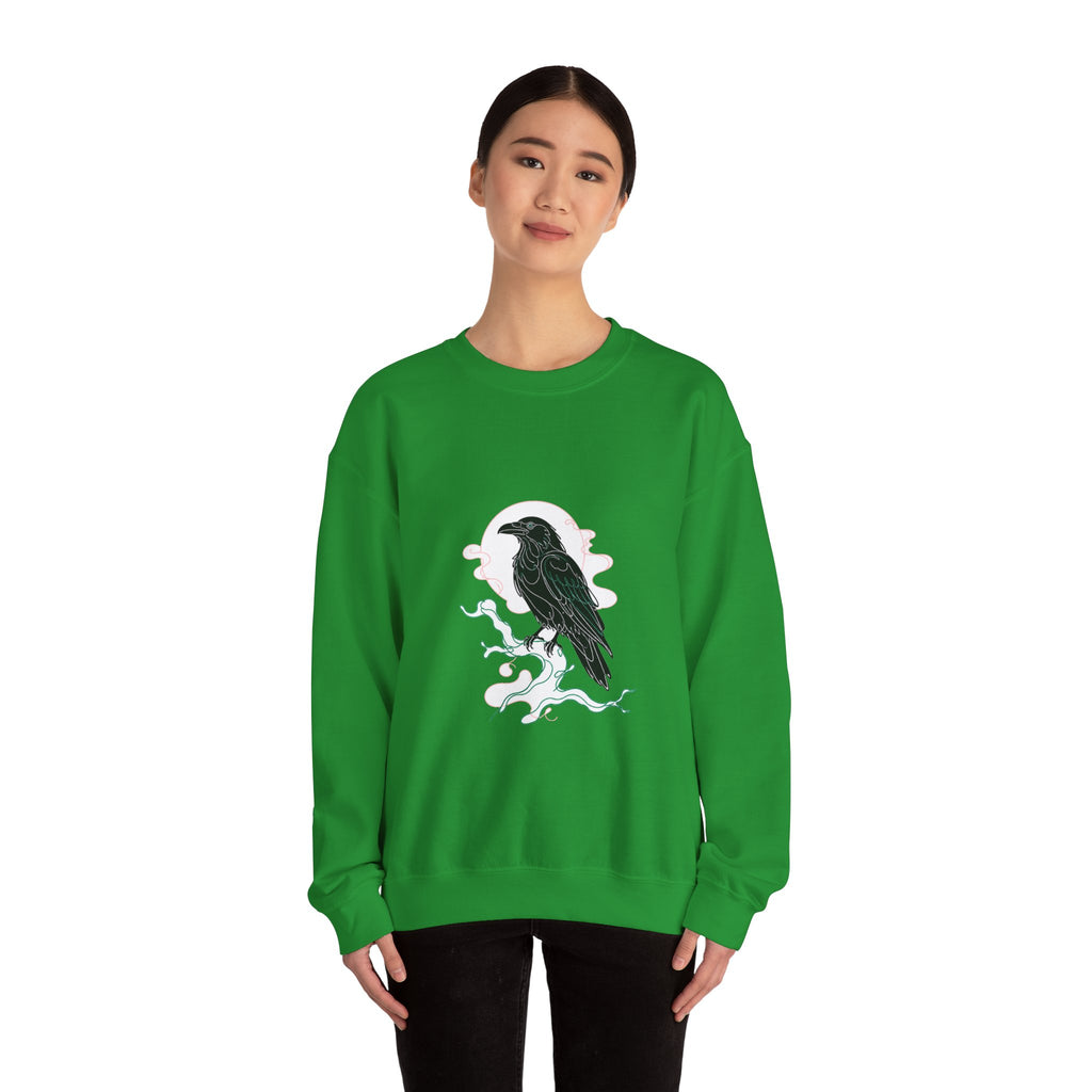 Matching Couple Sweatshirt - Raven & Swan Matching Couple Crewneck Sweatshirt Minimalist Art His Hers Valentine Gift - Design A