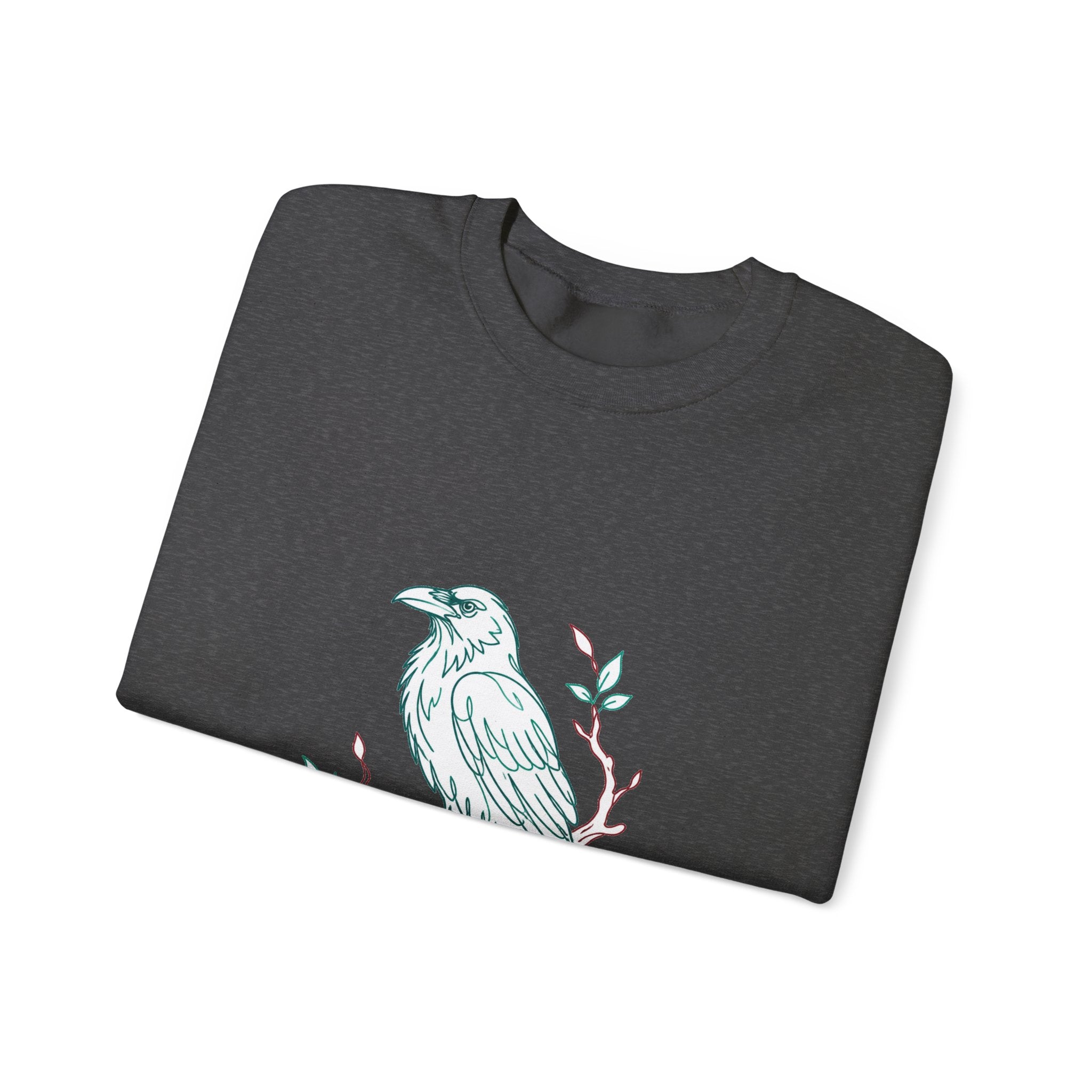 Matching Couple Sweatshirt - Raven & Swan Matching Couple Premium Fleece Sweatshirt Minimalist Art His Hers Christmas Gift - Design A