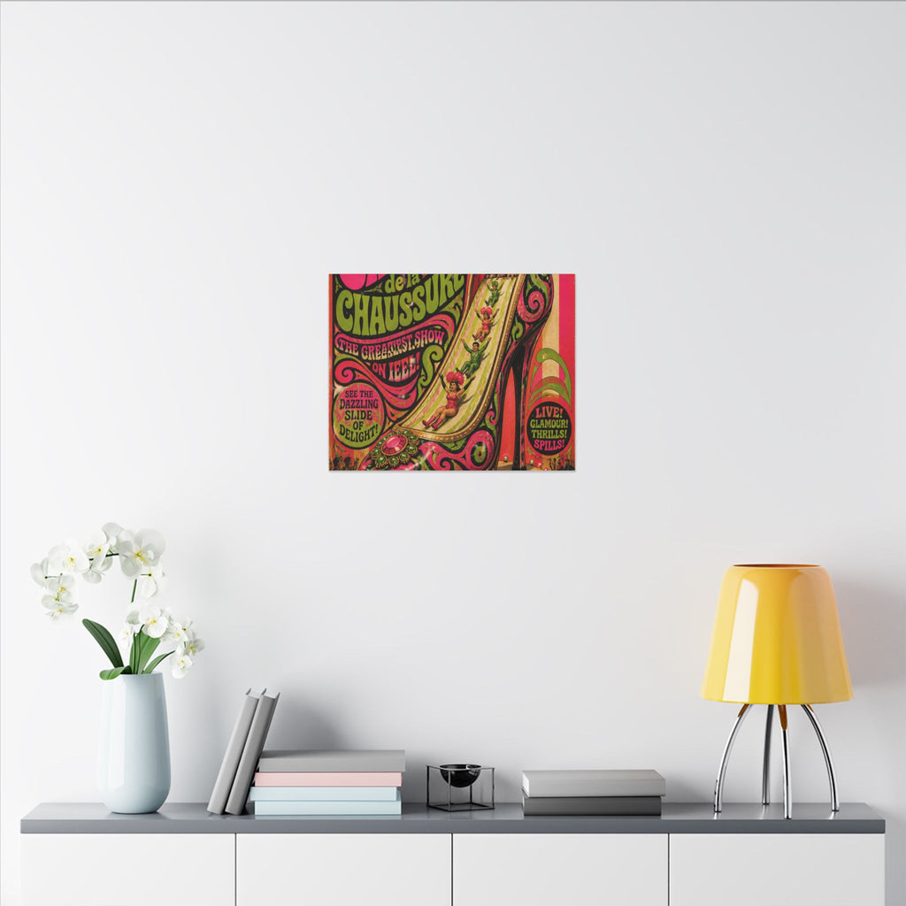 High Heel Slide Wall Art Canvas 24×36 Psychedelic Dining Room Decor Maximalist Print